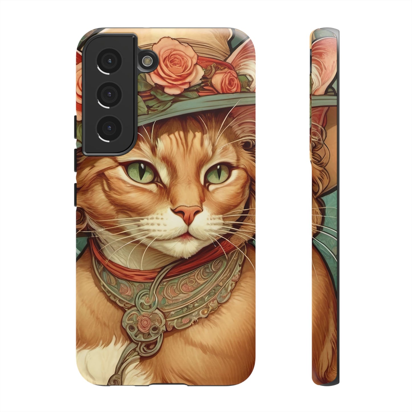 Alphonse Mucha Tough Phone Cases (A lady cat 2)