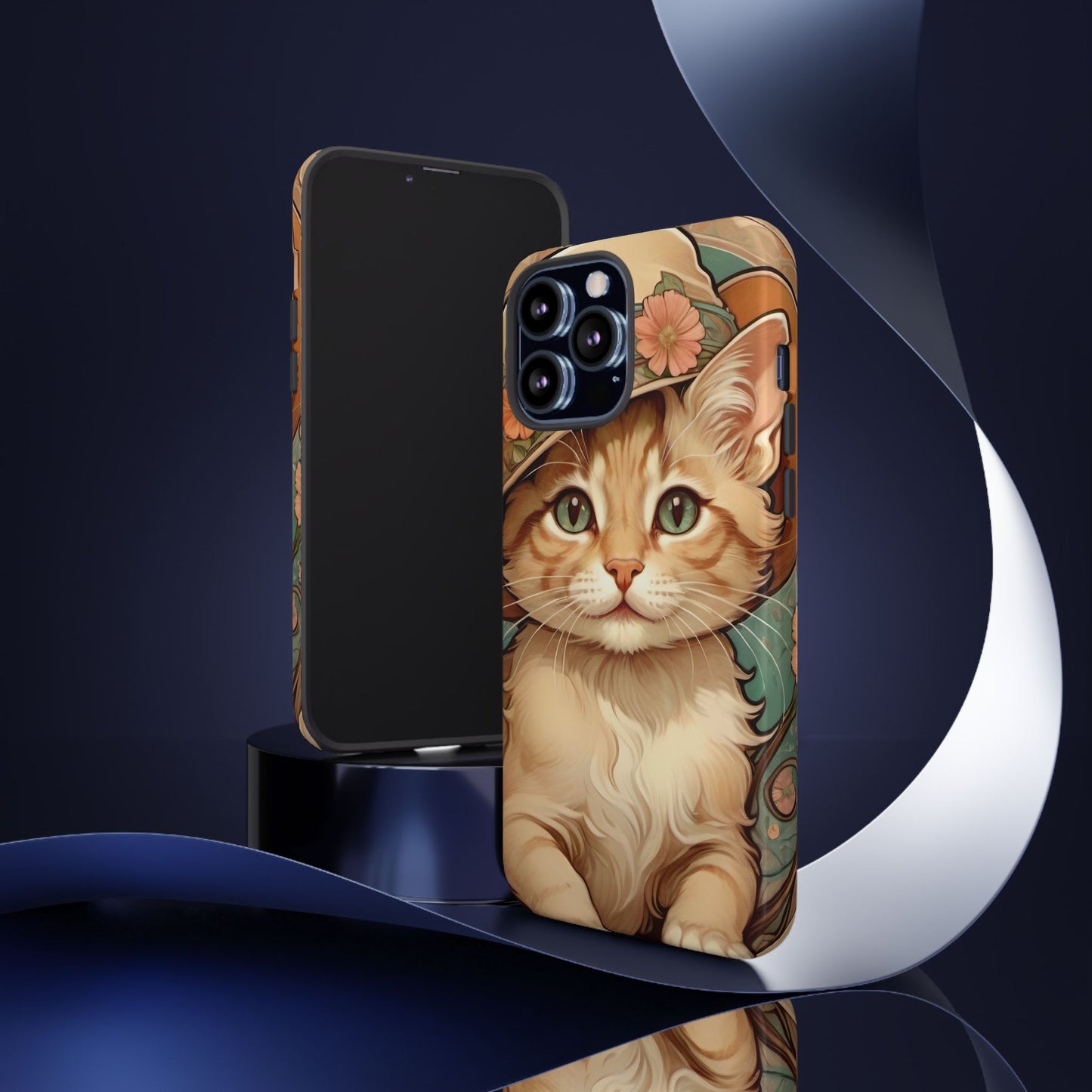 Alphonse Mucha Tough Phone Cases (A kitten)