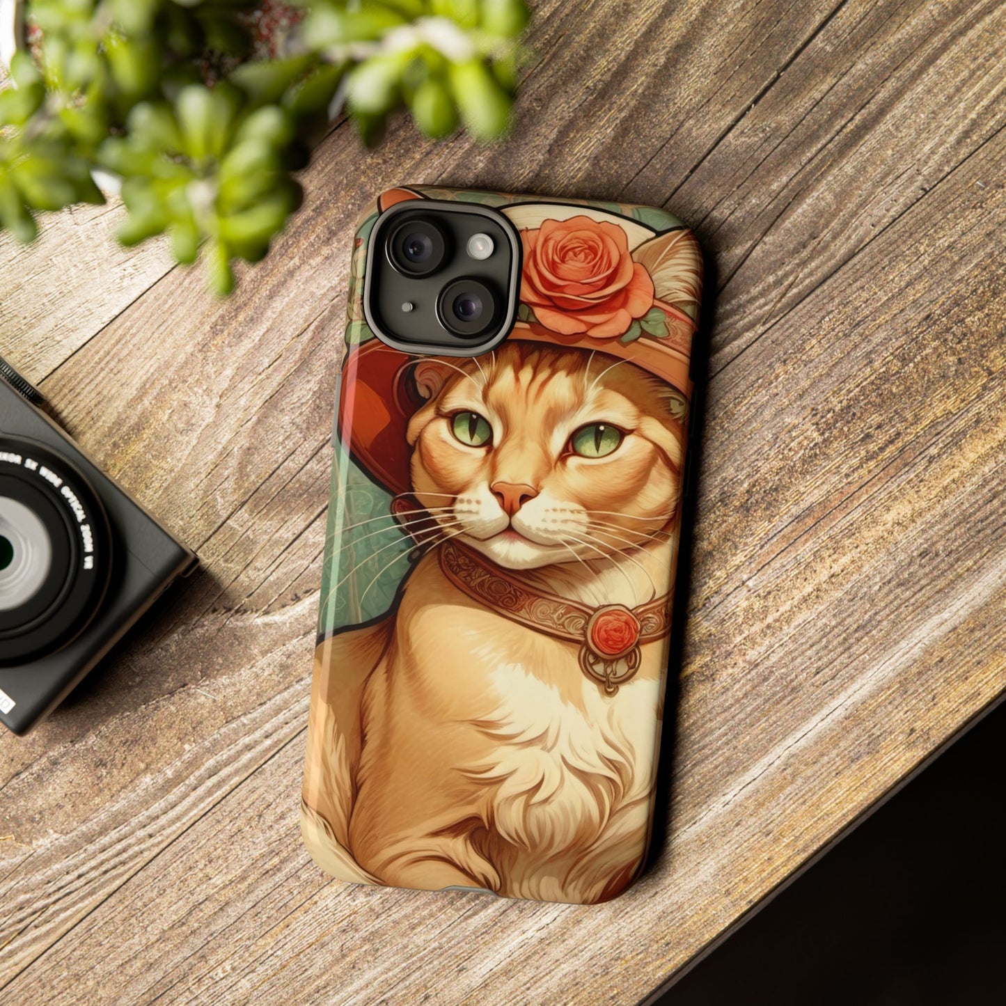 Alphonse Mucha Tough Phone Cases (A lady cat)