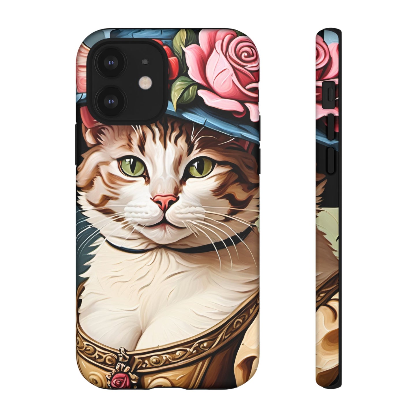 Oil Painting Cat Tough Phone Cases (A Lady 2)
