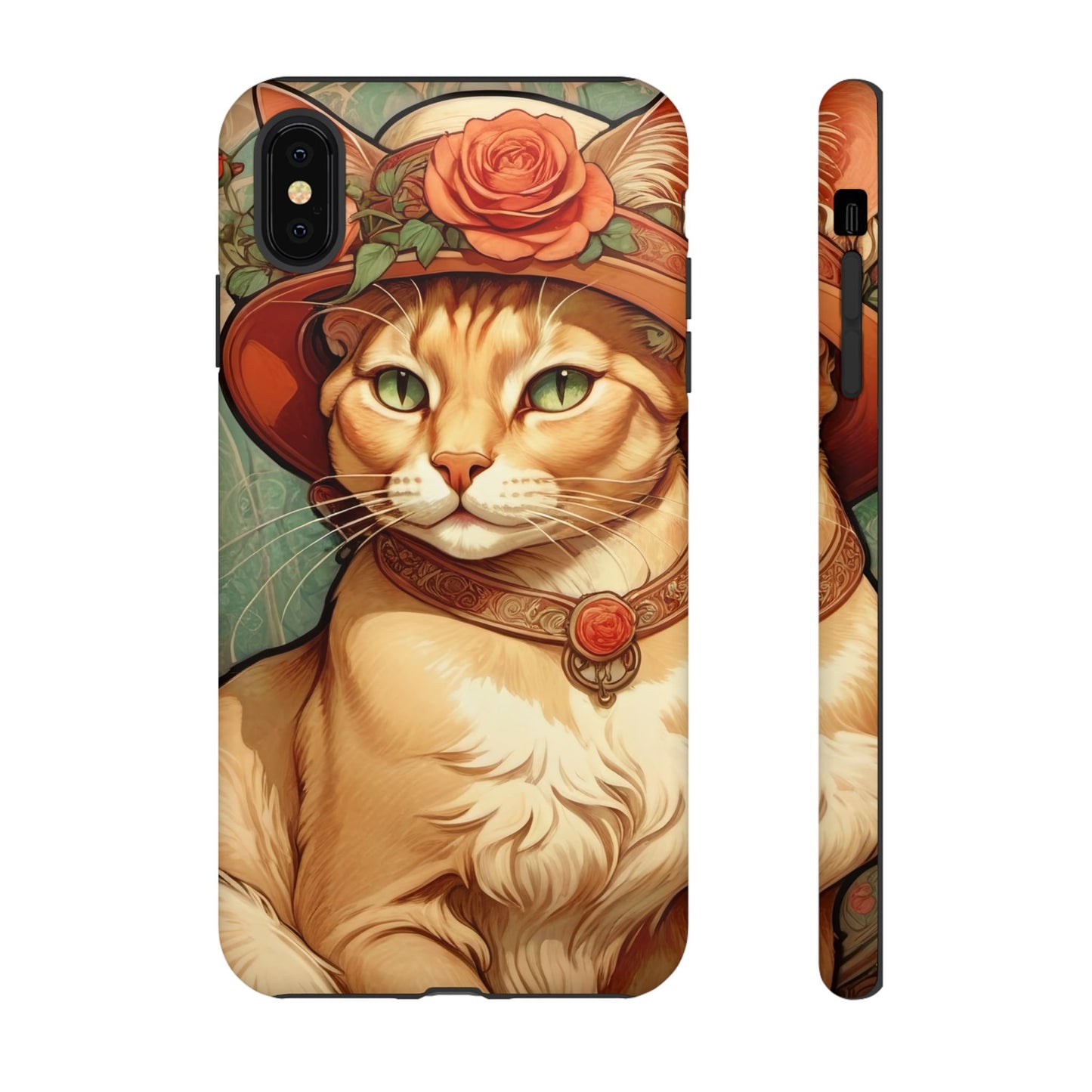 Alphonse Mucha Tough Phone Cases (A lady cat)