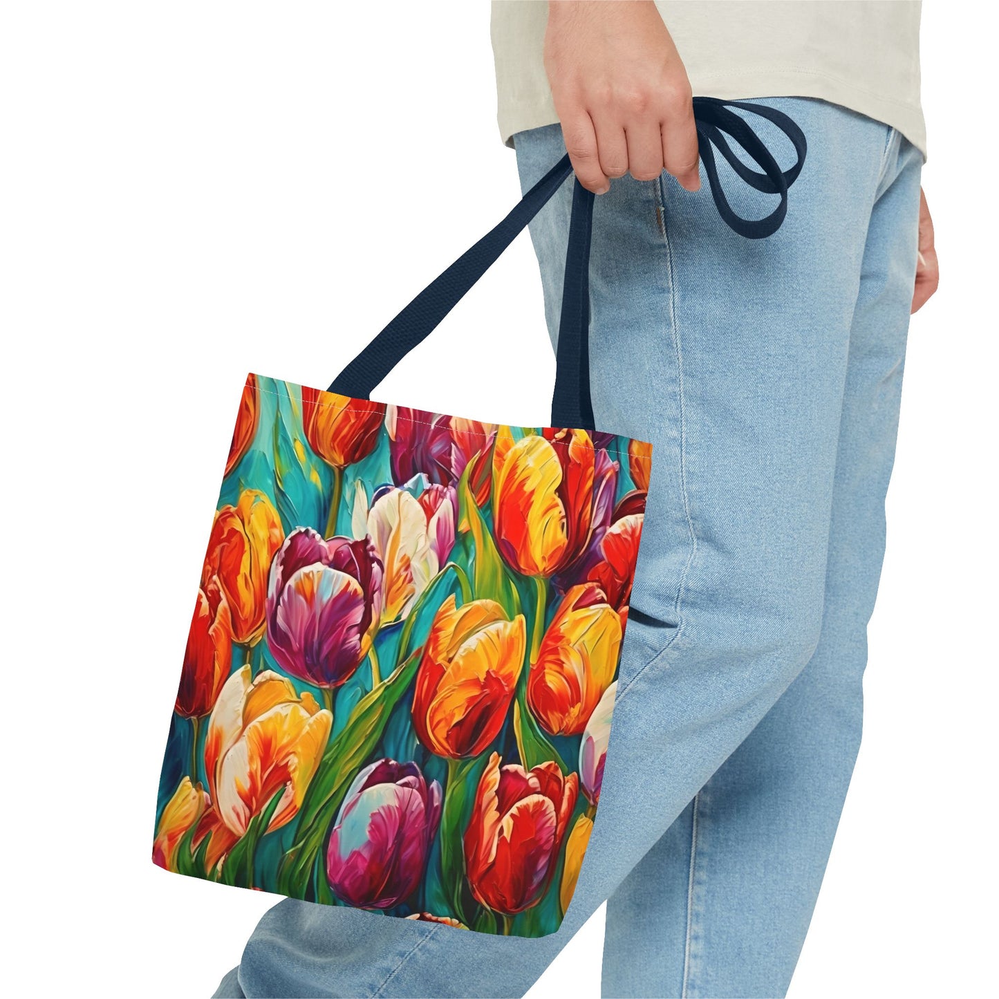 Vincent Van Gogh inspired Colorful Tulips Tote Bag
