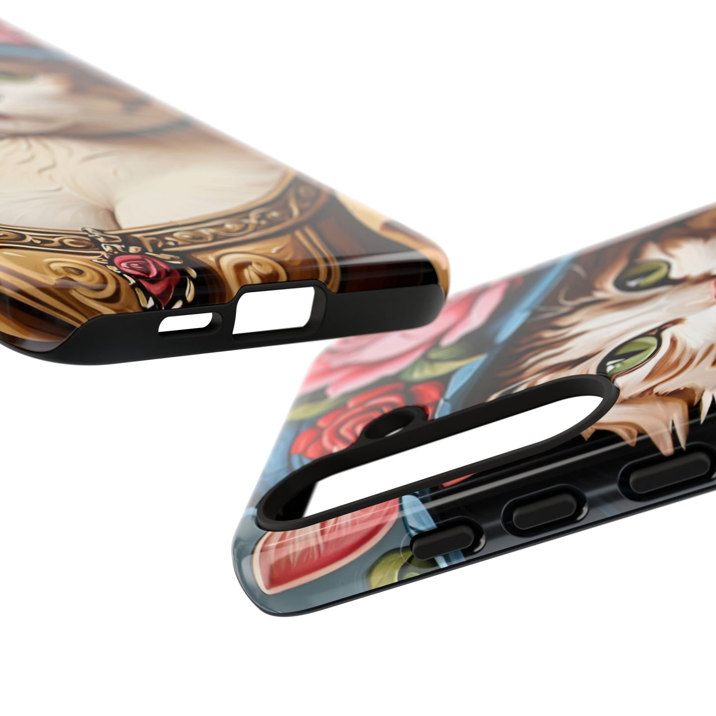 Oil Painting Cat Tough Phone Cases (A Lady 2)