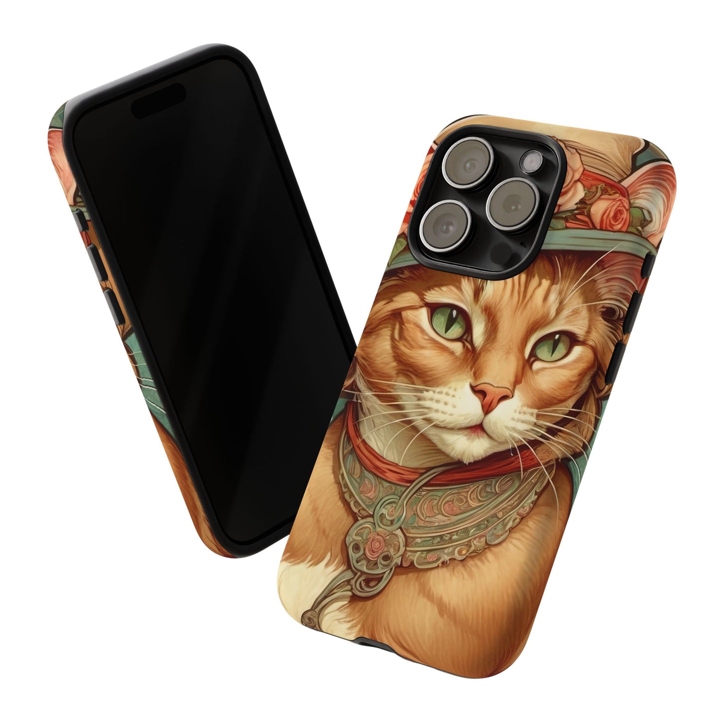 Alphonse Mucha Tough Phone Cases (A lady cat 2)