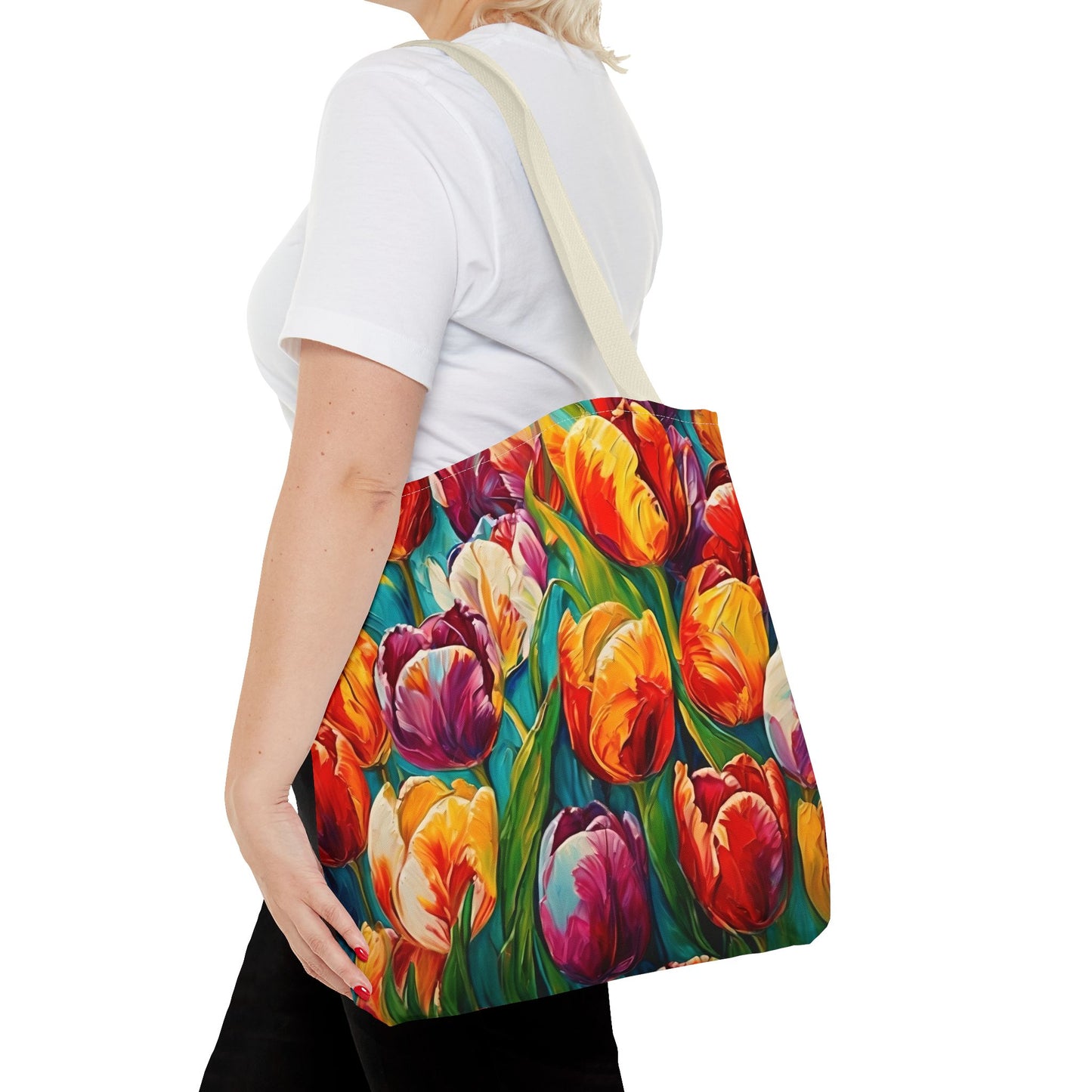 Vincent Van Gogh inspired Colorful Tulips Tote Bag
