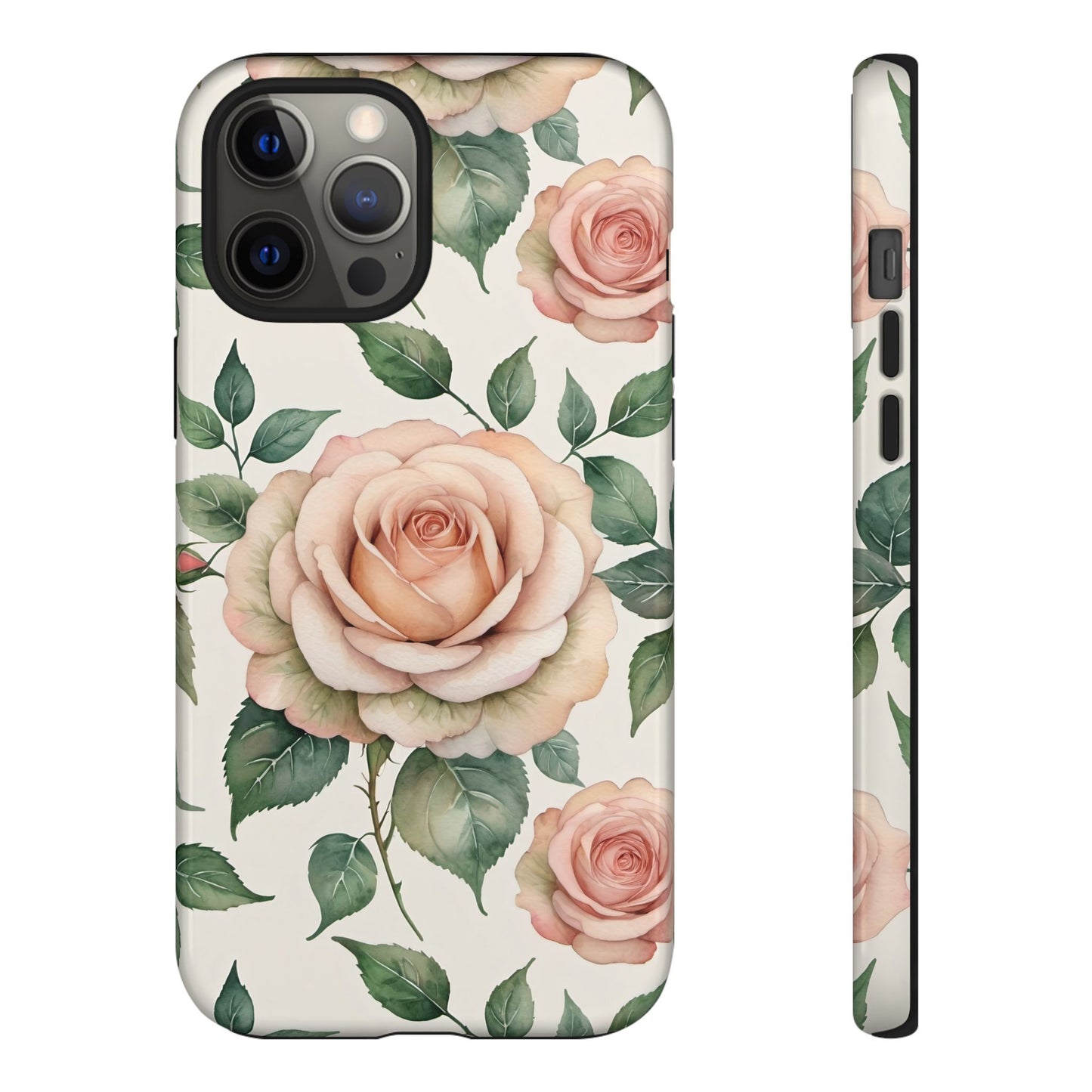Watercolor Large Roses Tough Cases