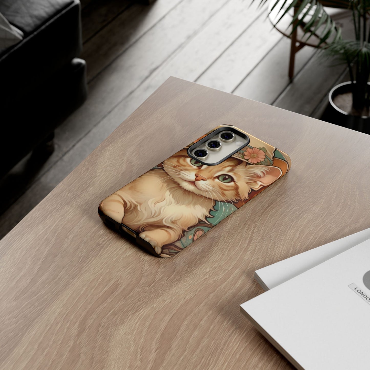 Alphonse Mucha Tough Phone Cases (A kitten)