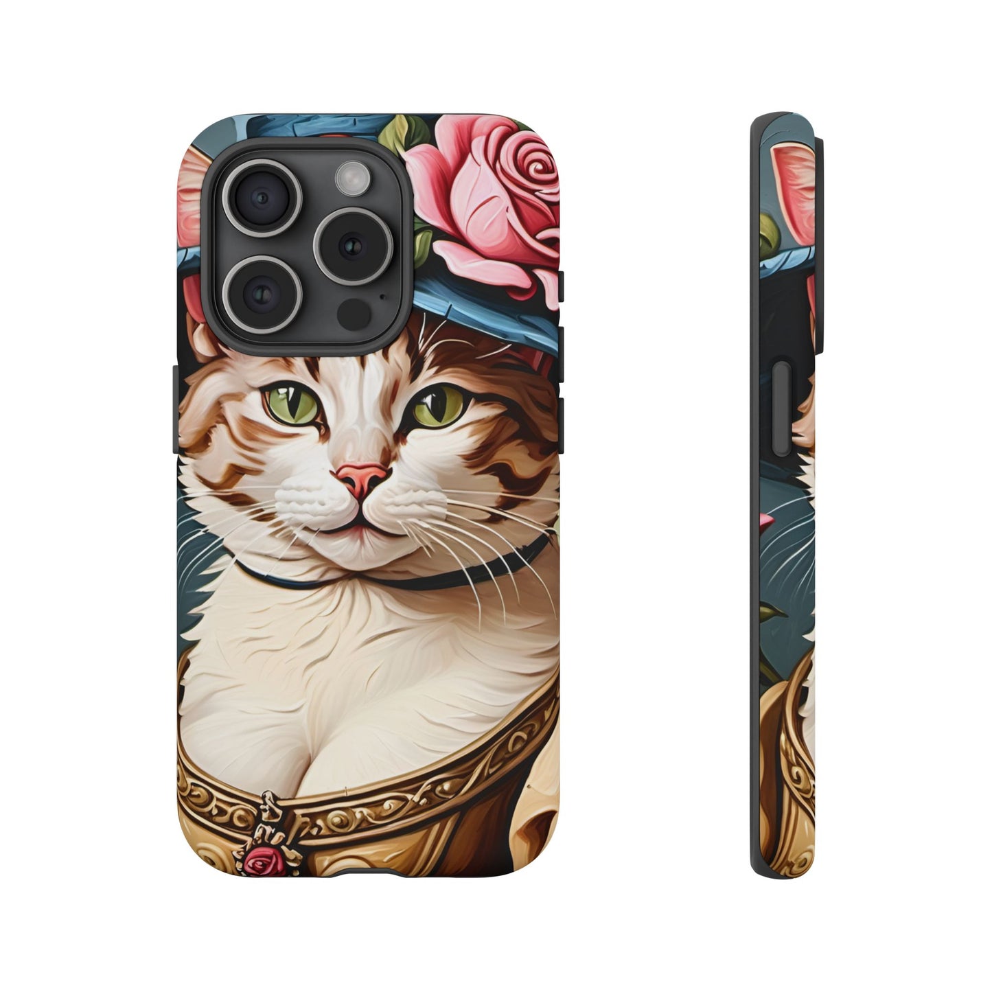 Oil Painting Cat Tough Phone Cases (A Lady 2)