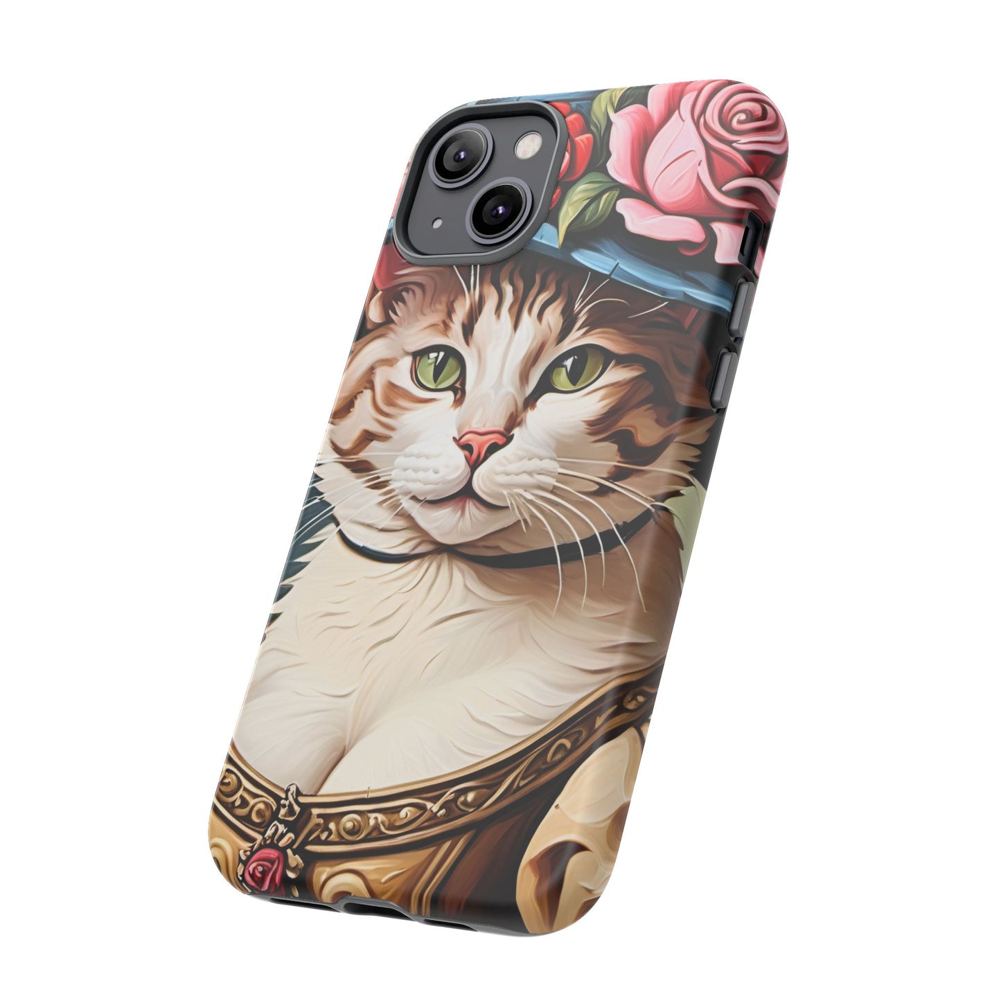 Oil Painting Cat Tough Phone Cases (A Lady 2)