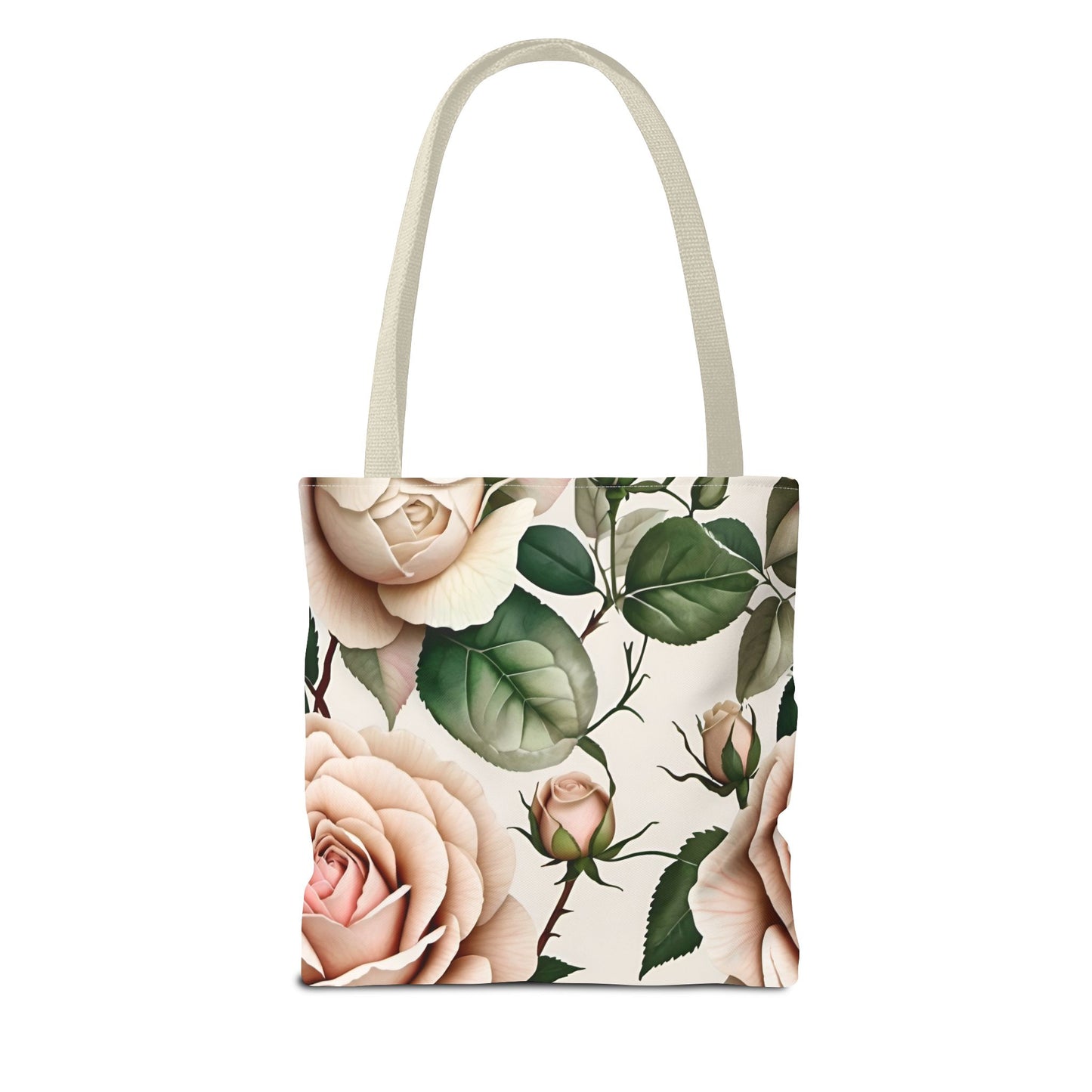 Watercolor Large Pink Roses Tote Bag