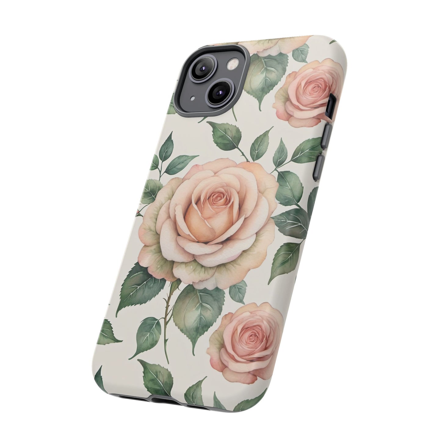 Watercolor Large Roses Tough Cases