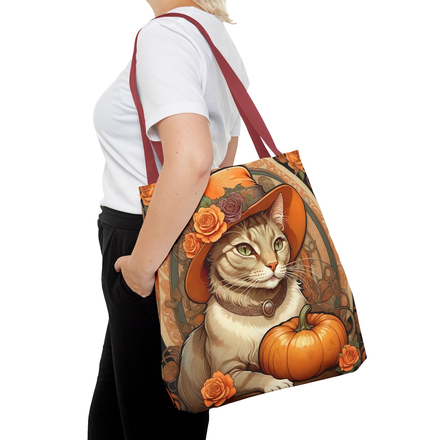 Halloween Art Nouveau Cat Tote