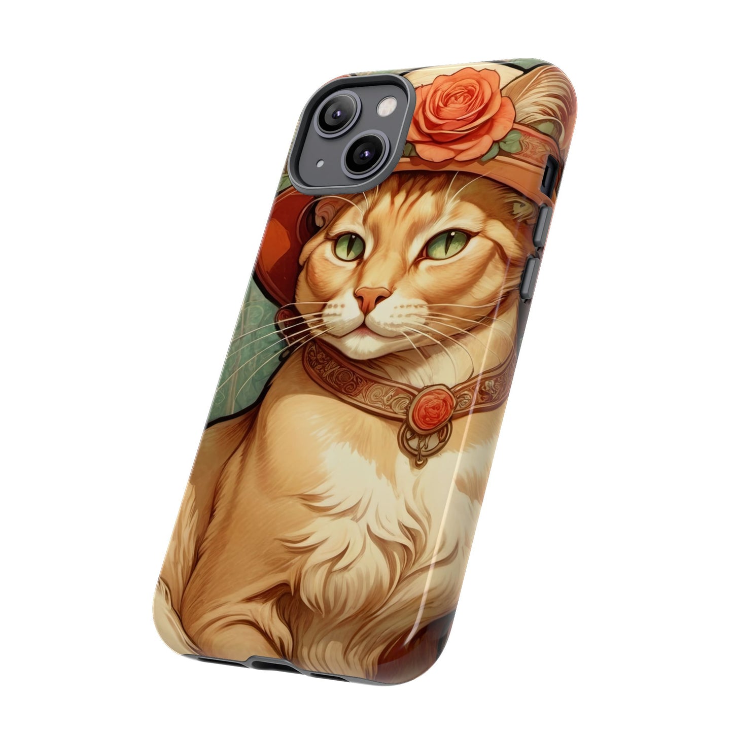 Alphonse Mucha Tough Phone Cases (A lady cat)
