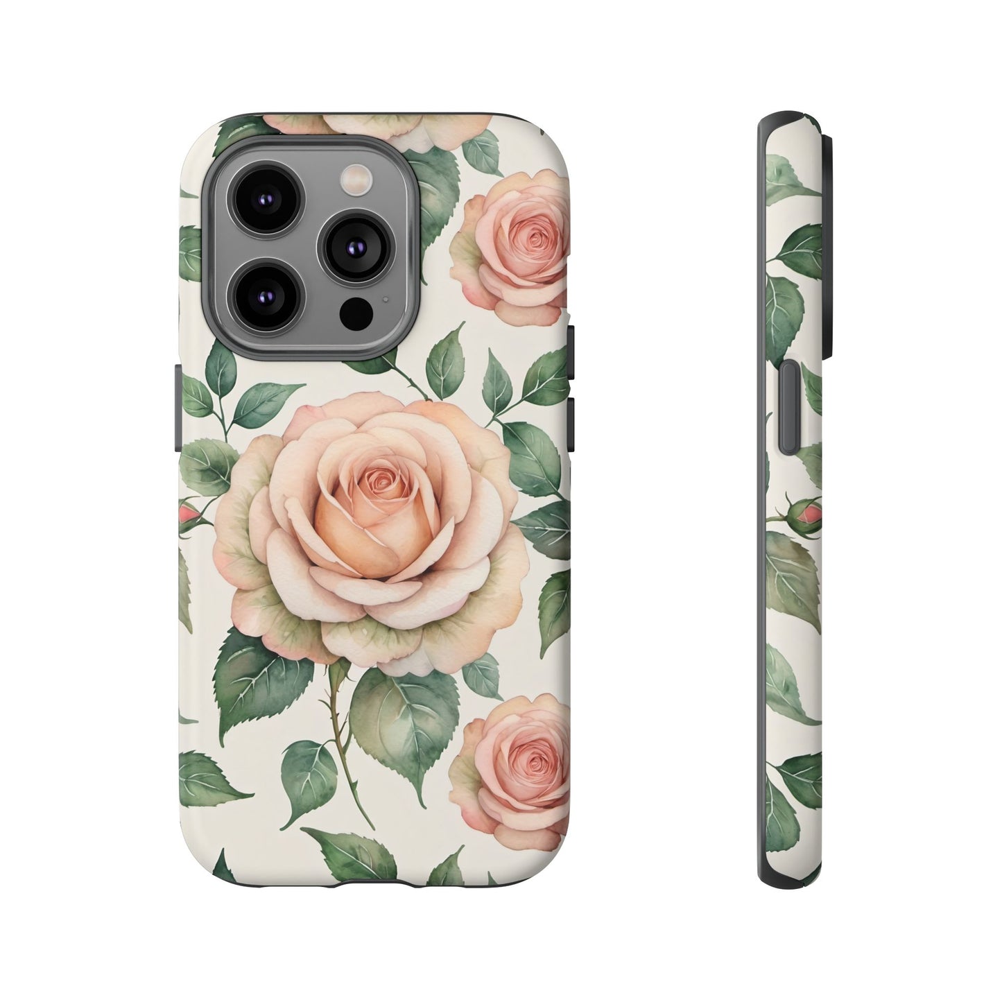Watercolor Large Roses Tough Cases