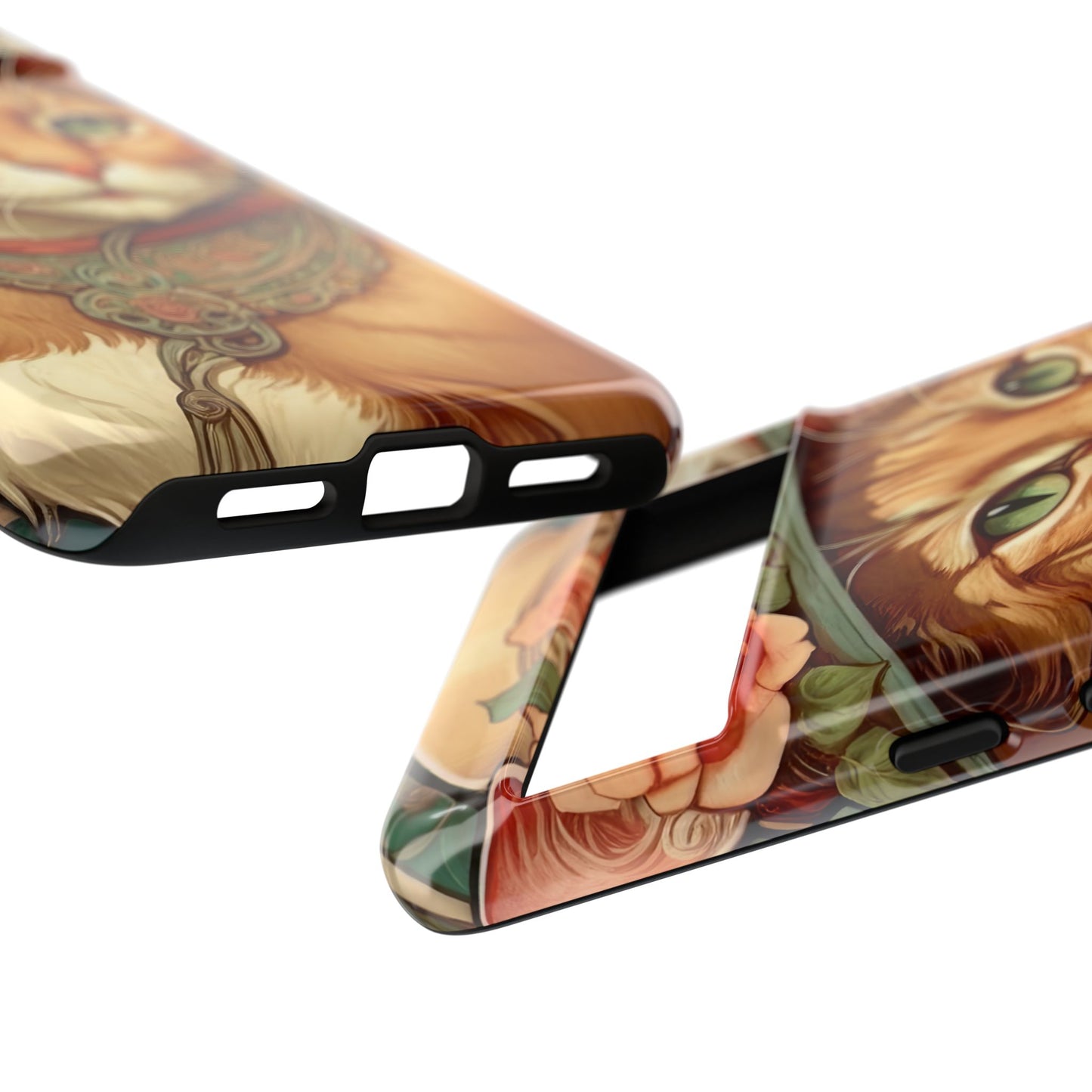 Alphonse Mucha Tough Phone Cases (A lady cat 2)