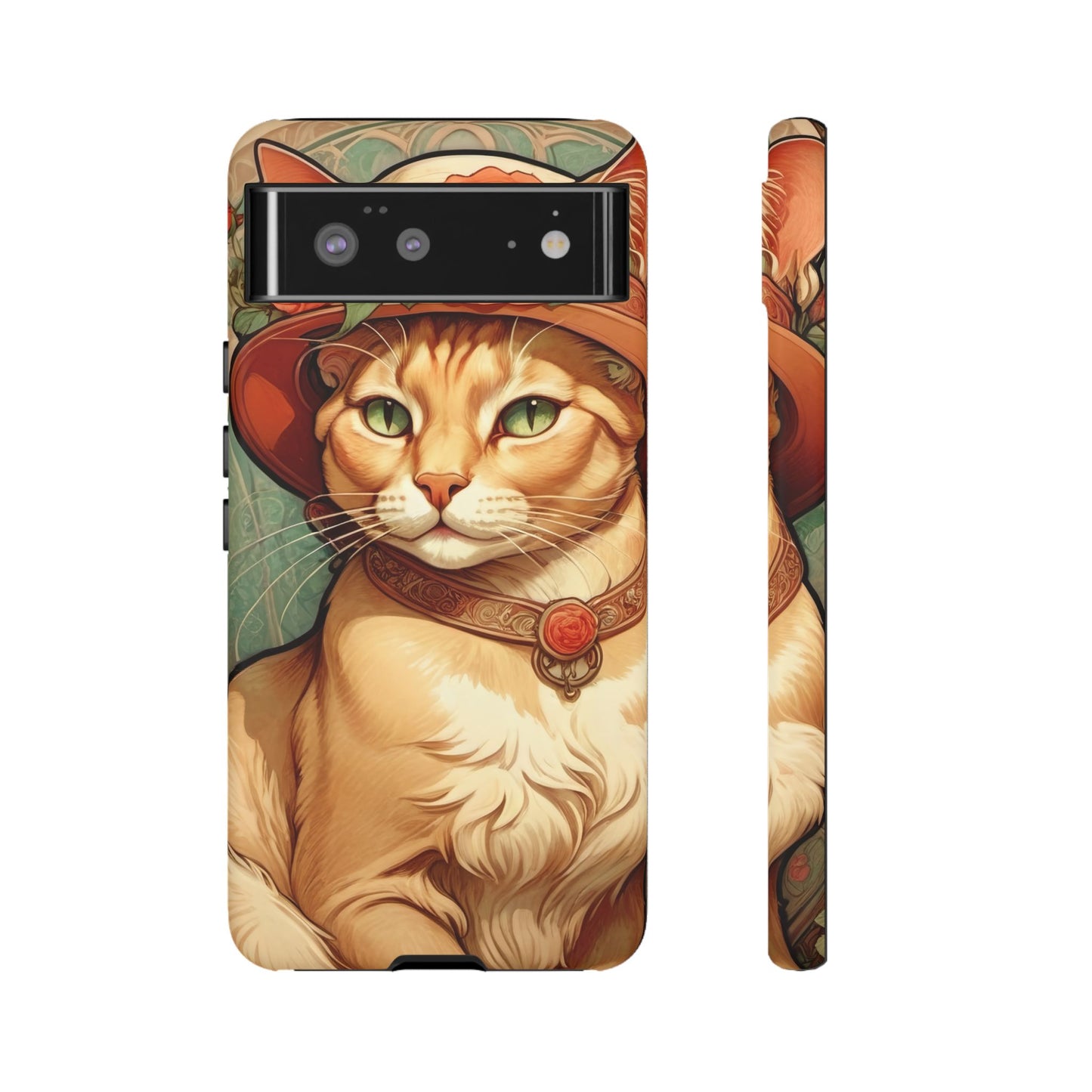 Alphonse Mucha Tough Phone Cases (A lady cat)