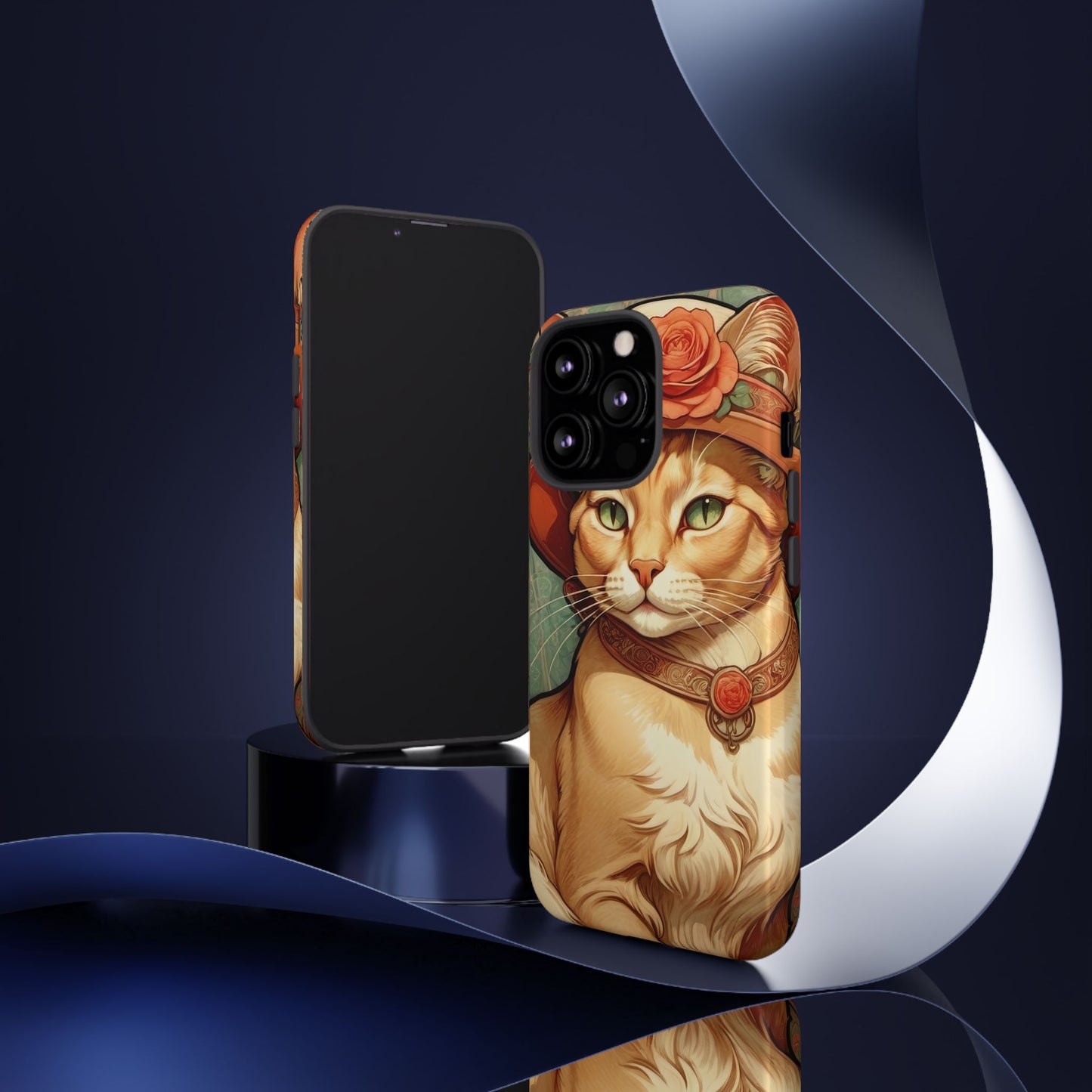 Alphonse Mucha Tough Phone Cases (A lady cat)