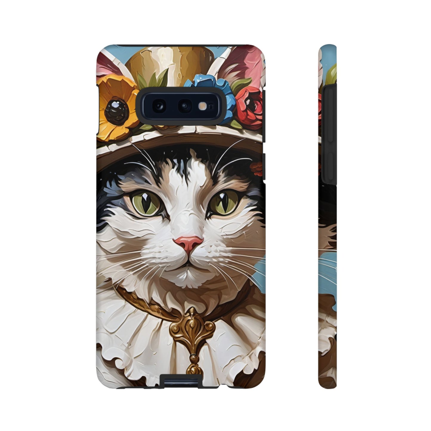 Oil Painting Cat Tough Phone Cases (A Lady)