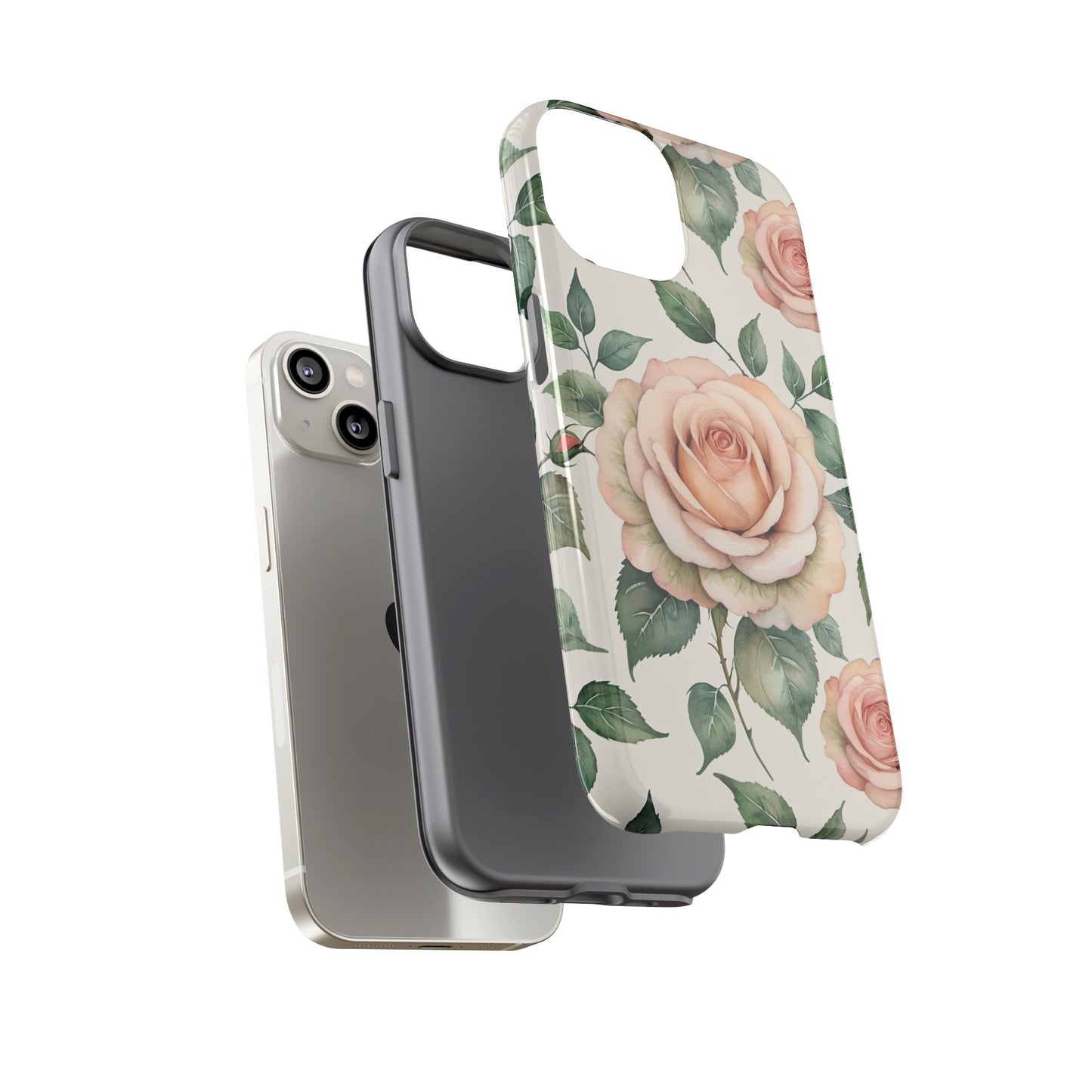 Watercolor Large Roses Tough Cases