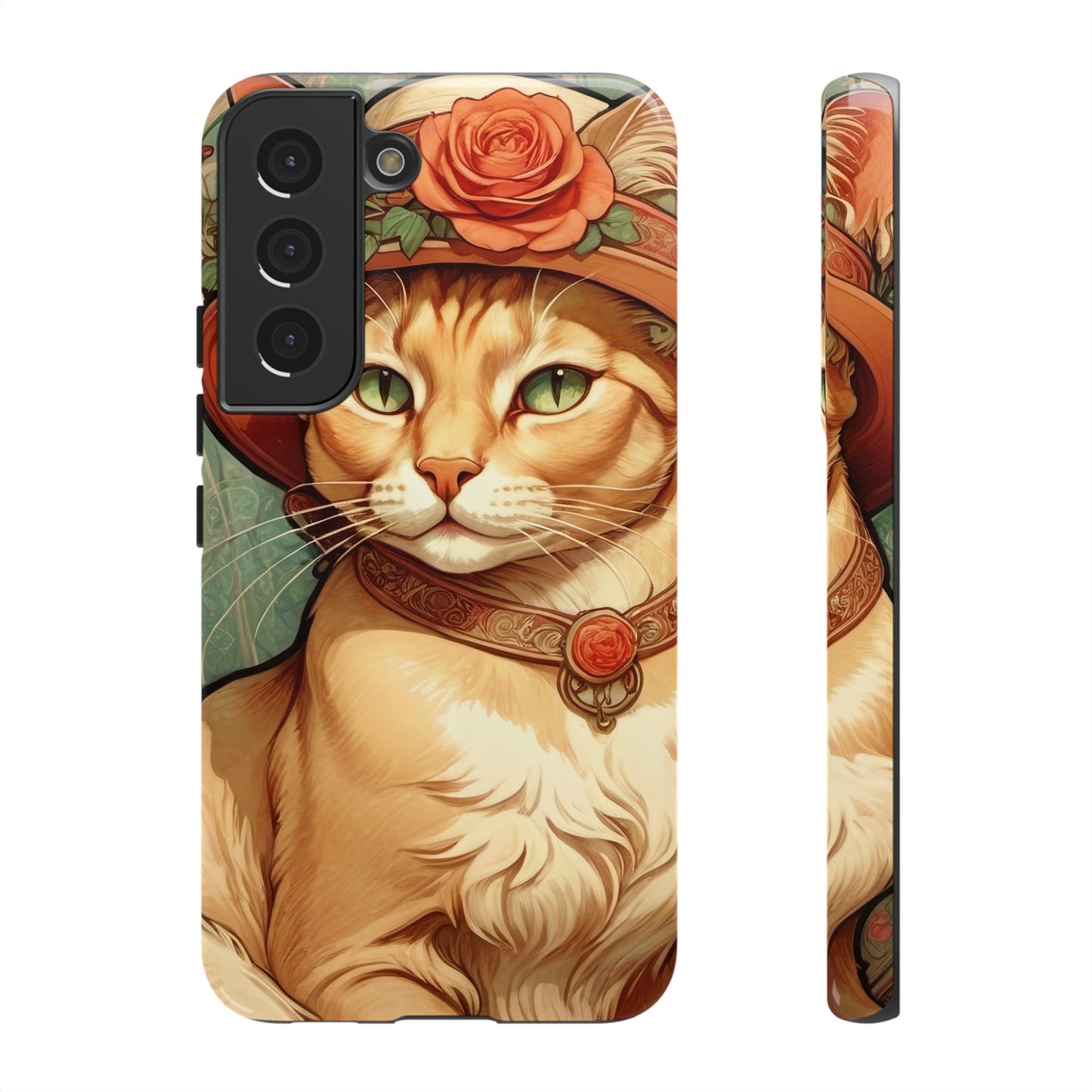 Alphonse Mucha Tough Phone Cases (A lady cat)