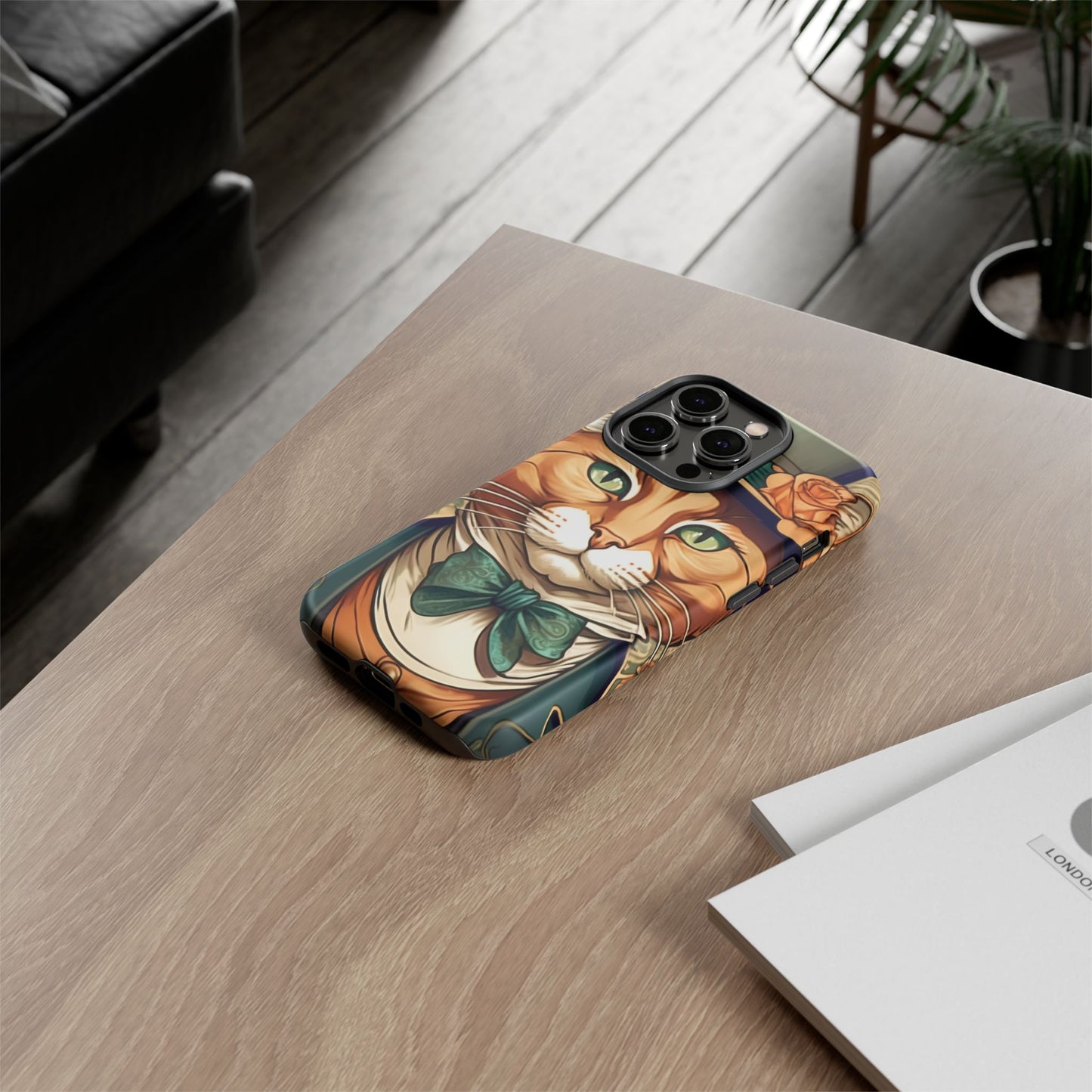 Alphonse Mucha Tough Phone Cases (A gentleman cat)