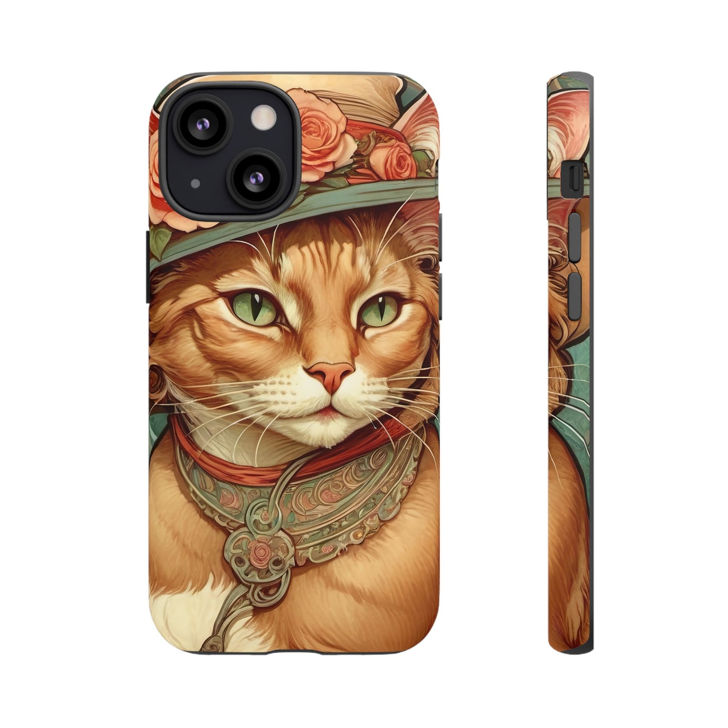 Alphonse Mucha Tough Phone Cases (A lady cat 2)