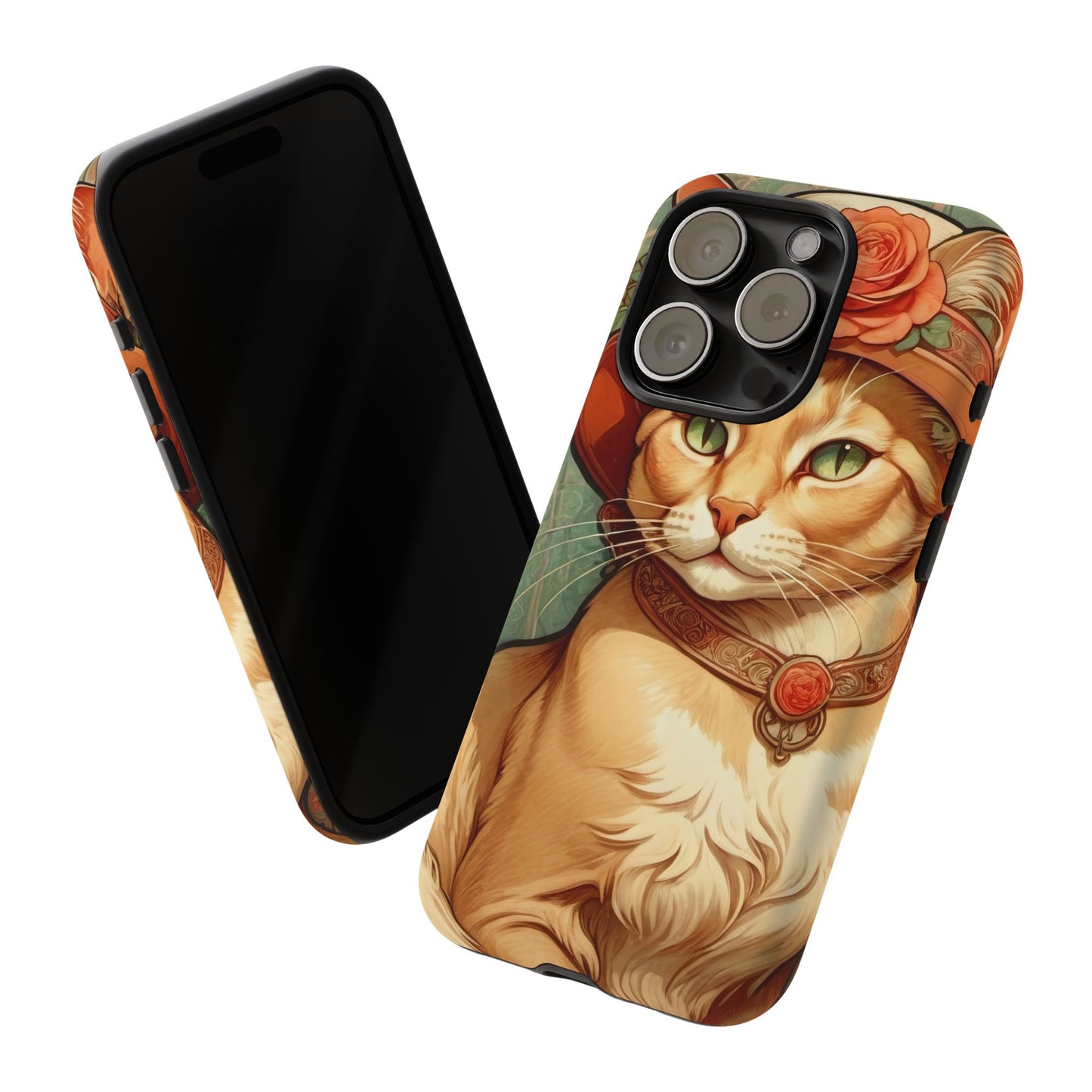 Alphonse Mucha Tough Phone Cases (A lady cat)