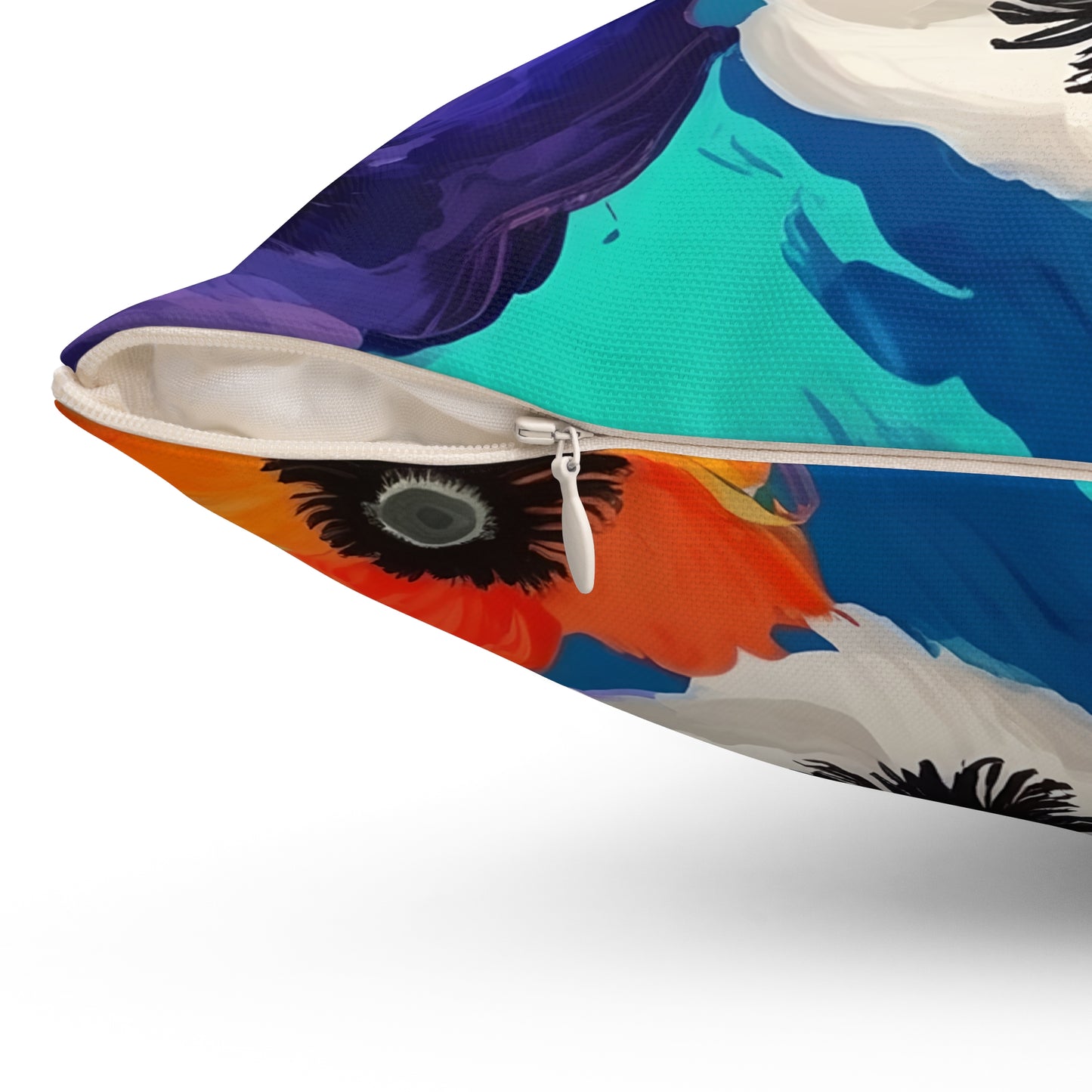 Fauvism inspired Colorful Anemones Square Pillow