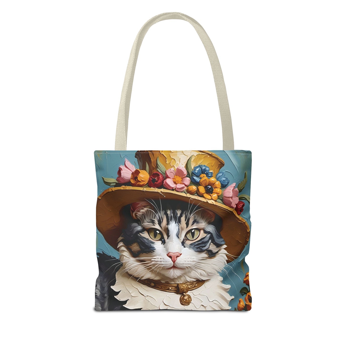 Cat Portrait in Oil Tote Bag