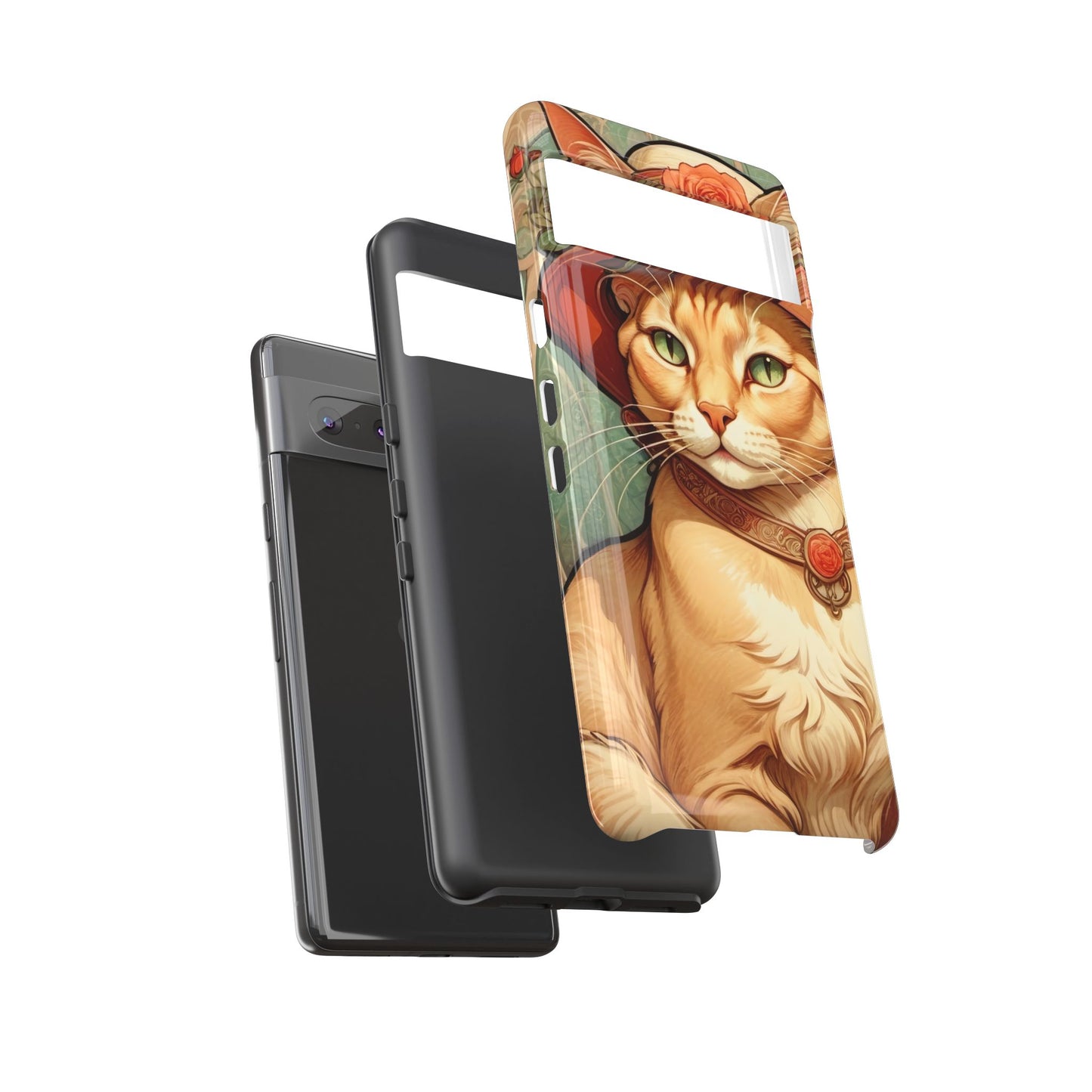Alphonse Mucha Tough Phone Cases (A lady cat)