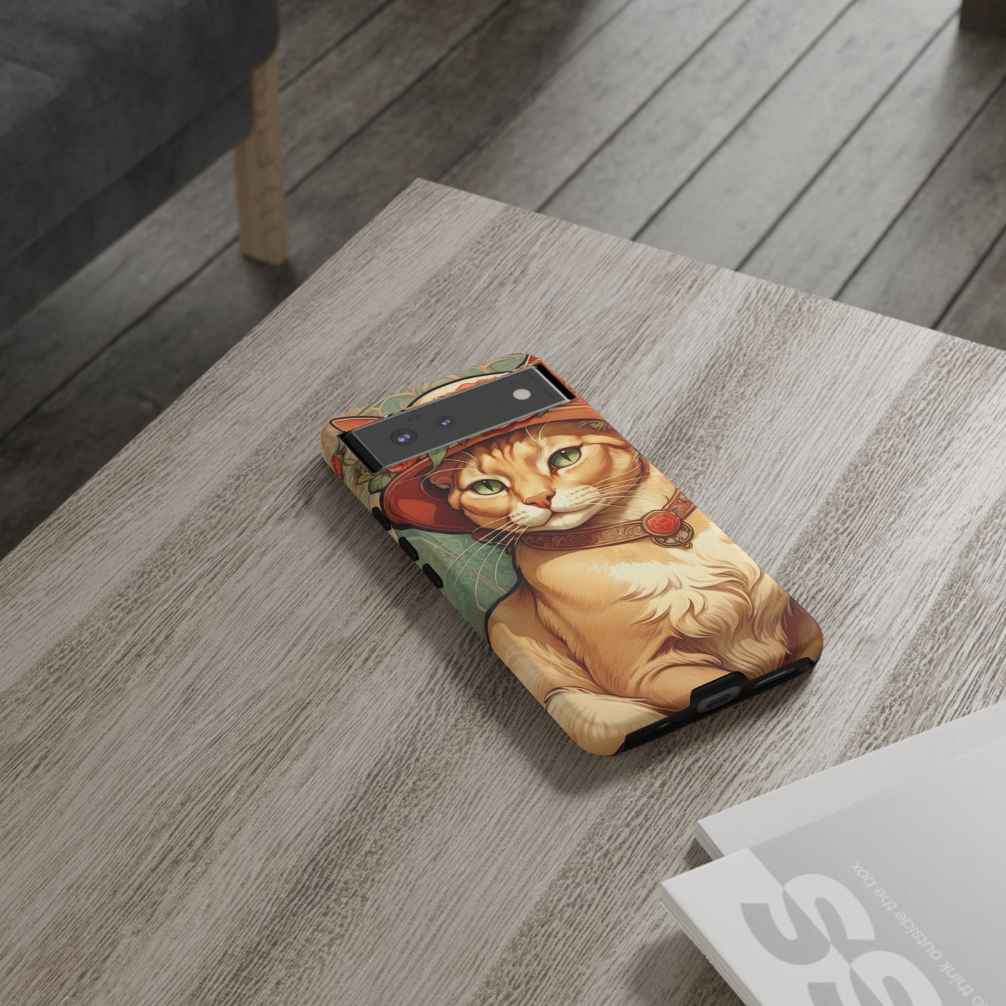 Alphonse Mucha Tough Phone Cases (A lady cat)
