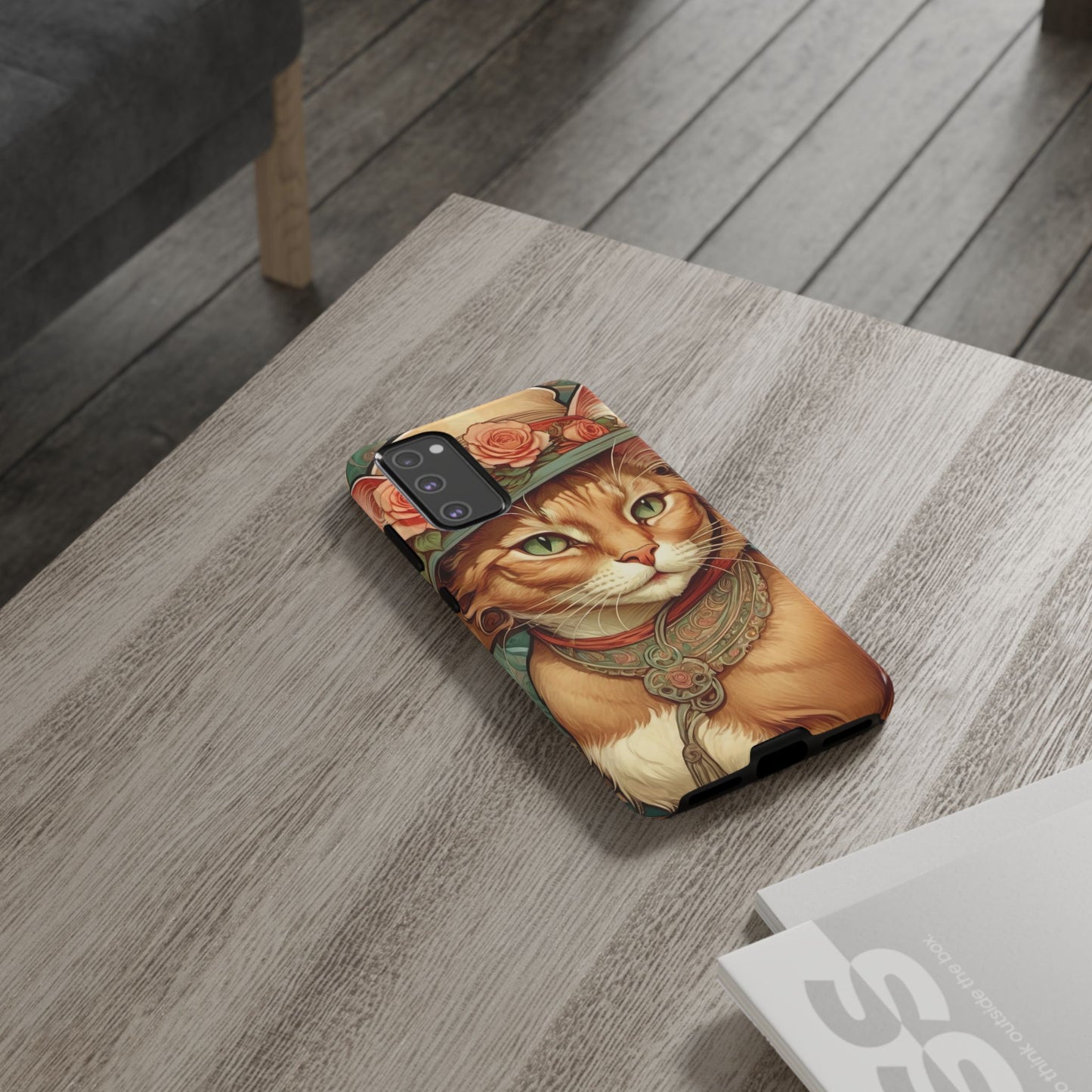 Alphonse Mucha Tough Phone Cases (A lady cat 2)