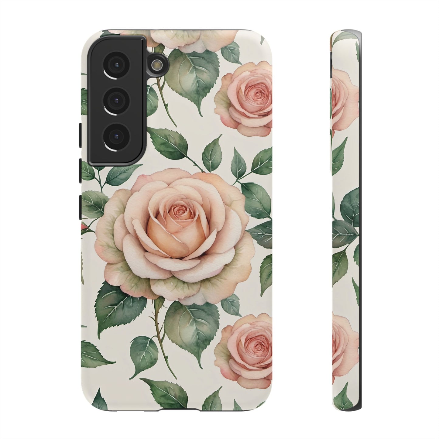 Watercolor Large Roses Tough Cases