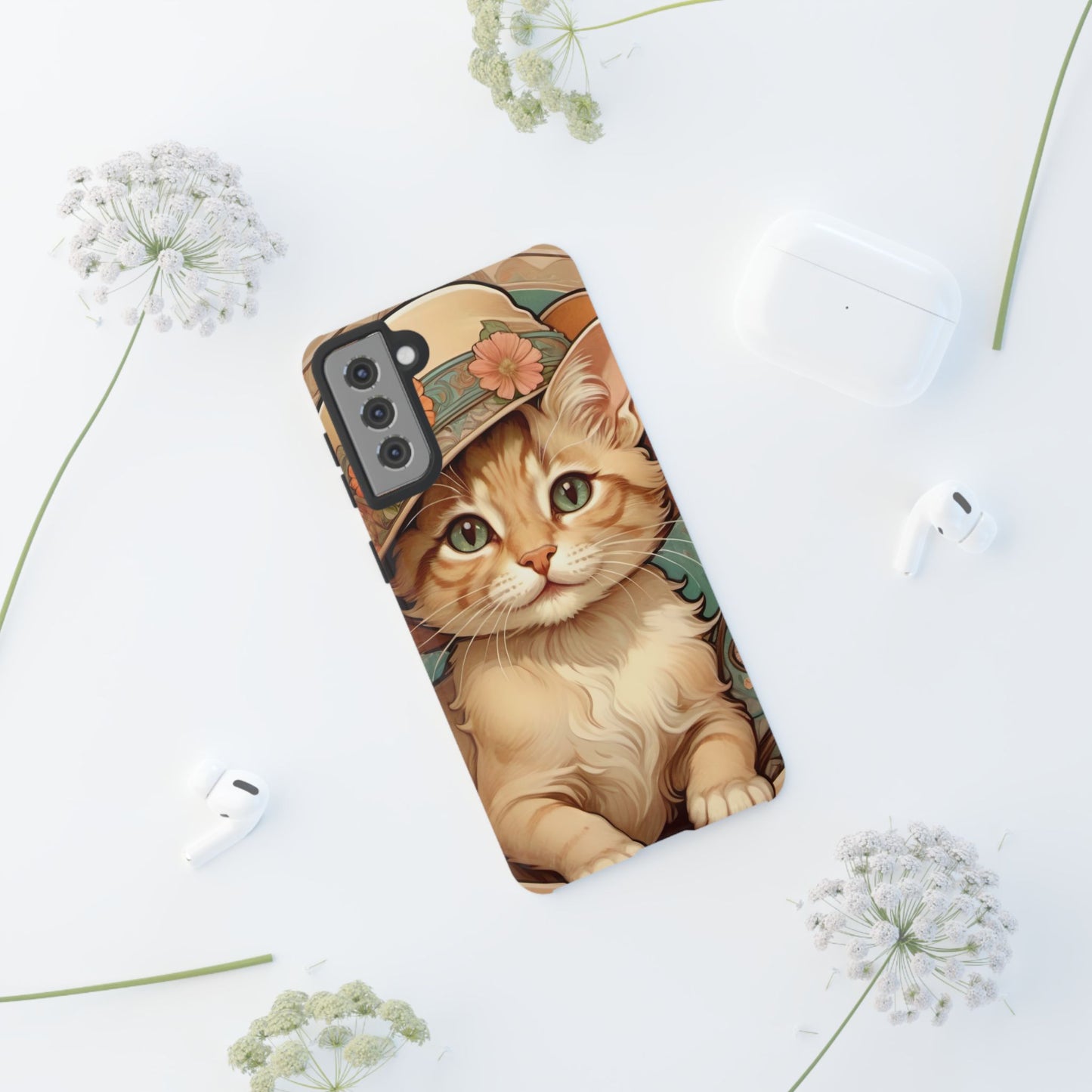 Alphonse Mucha Tough Phone Cases (A kitten)