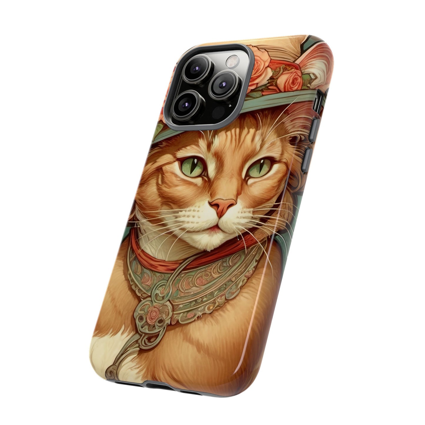 Alphonse Mucha Tough Phone Cases (A lady cat 2)