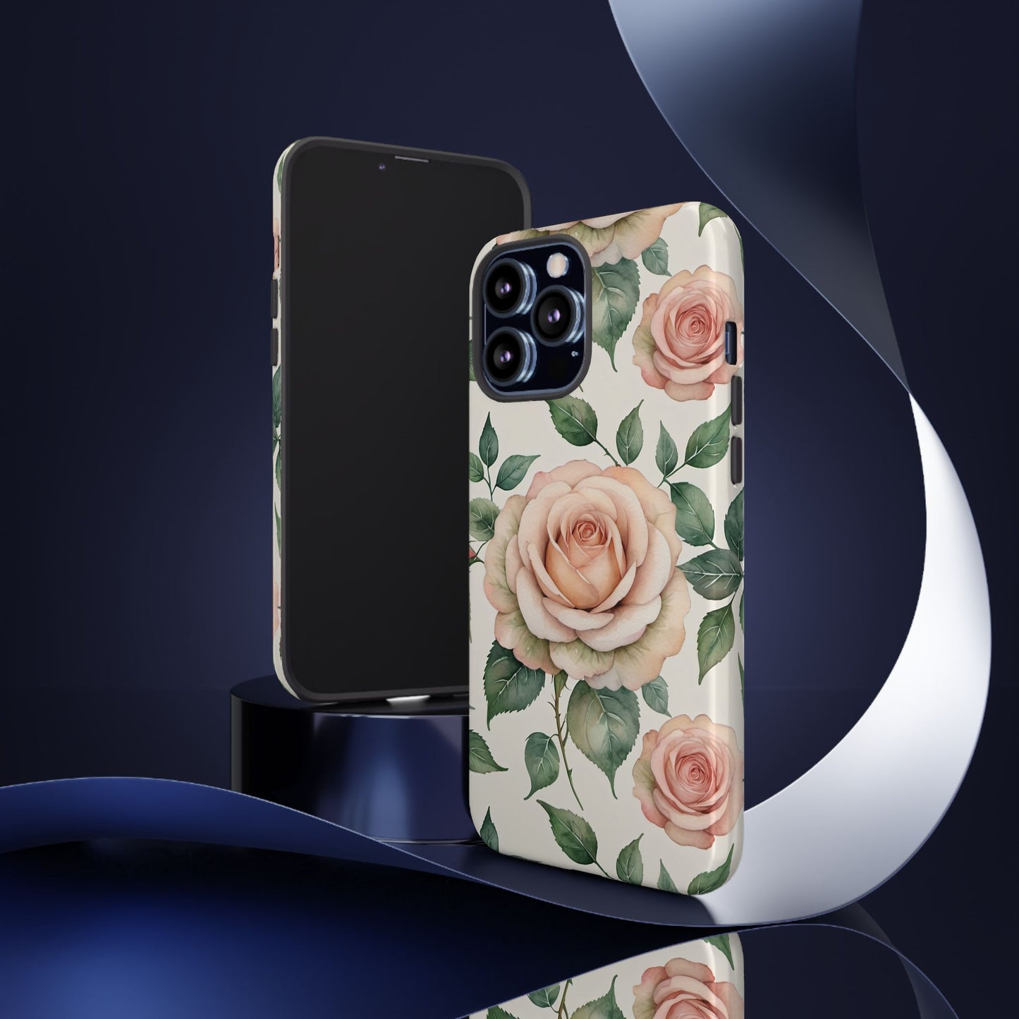 Watercolor Large Roses Tough Cases
