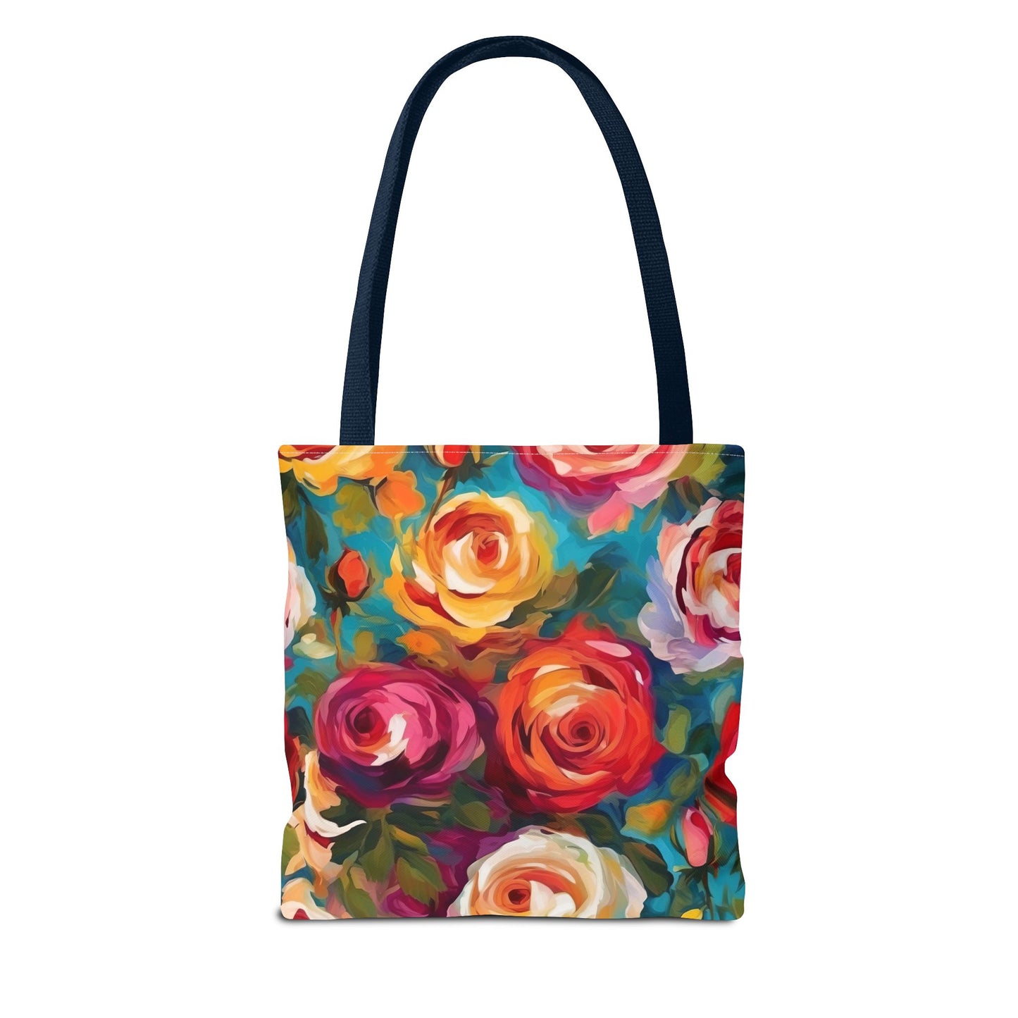 Claude Monet inspired Colorful Garden Roses Tote Bag