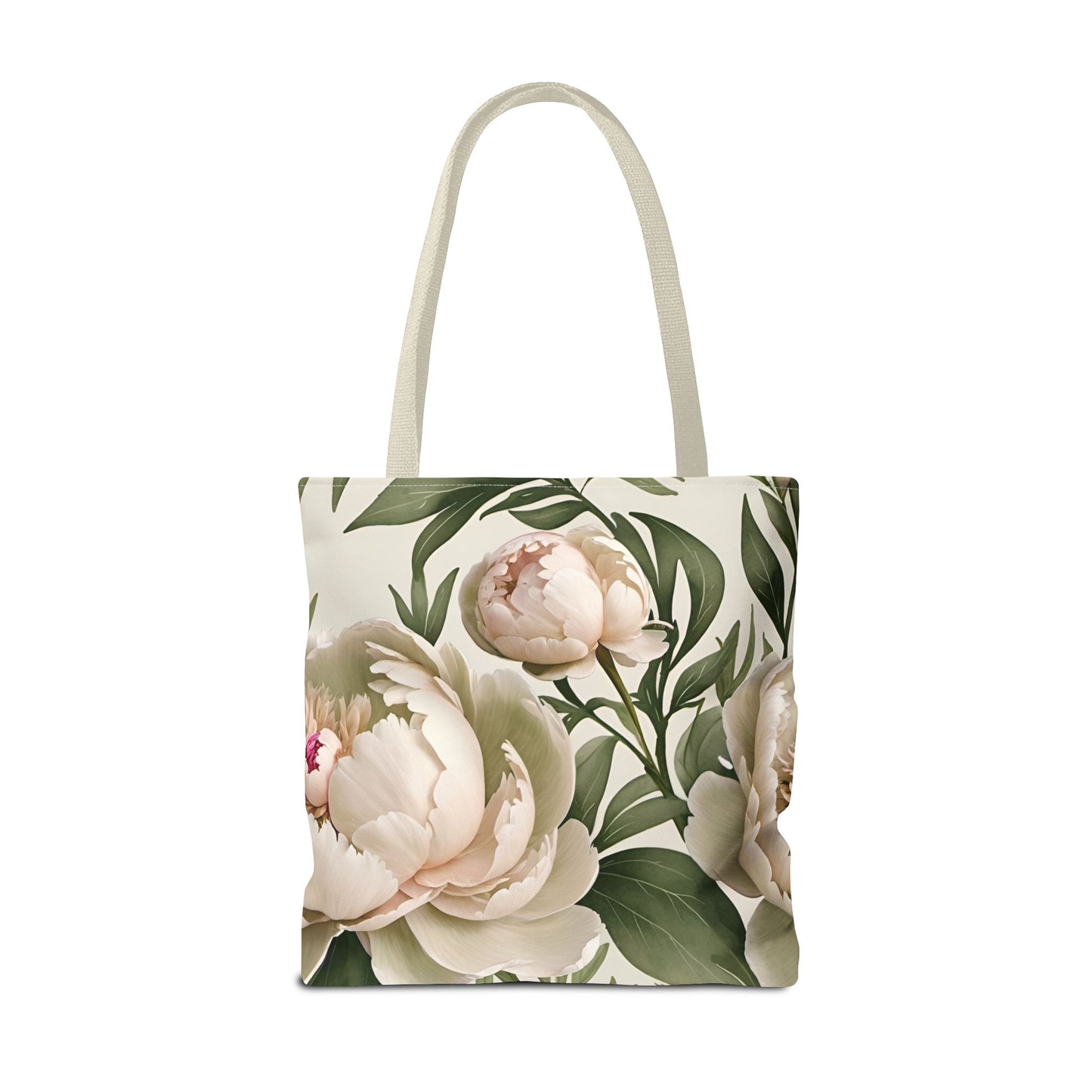 Large Watercolor Peonies Tote Bag