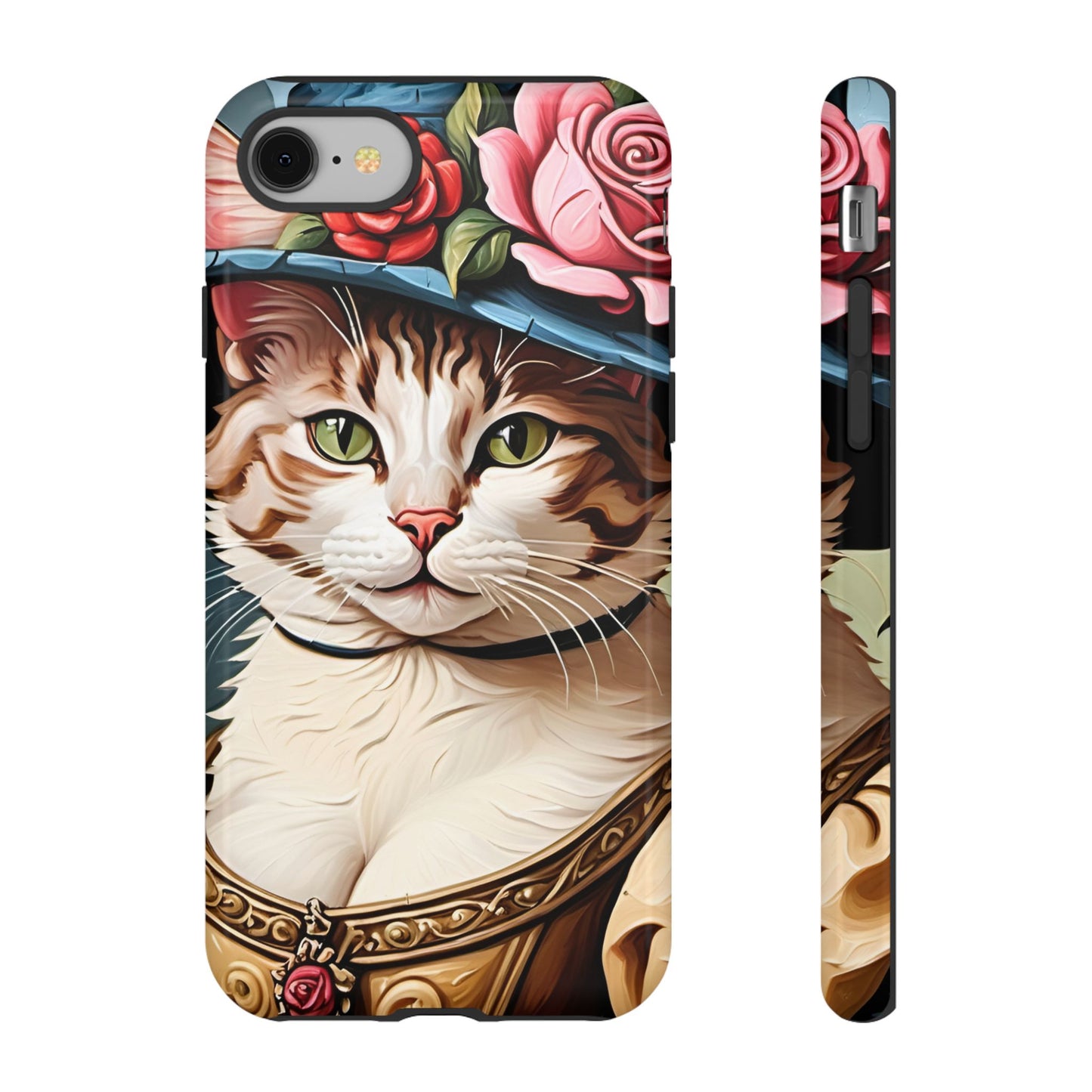 Oil Painting Cat Tough Phone Cases (A Lady 2)