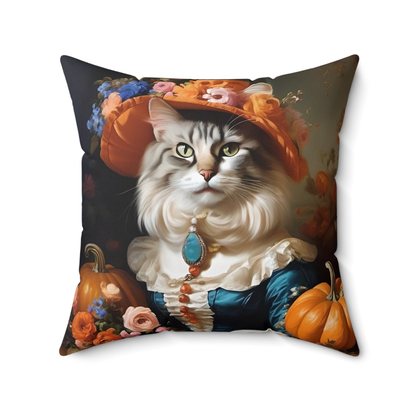Rococo Cat Square Pillow