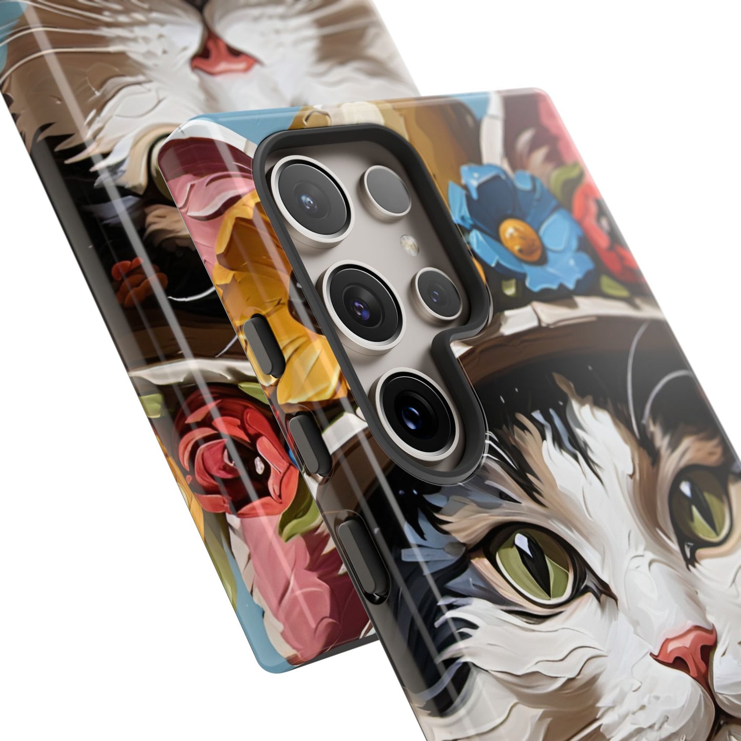 Oil Painting Cat Tough Phone Cases (A Lady)