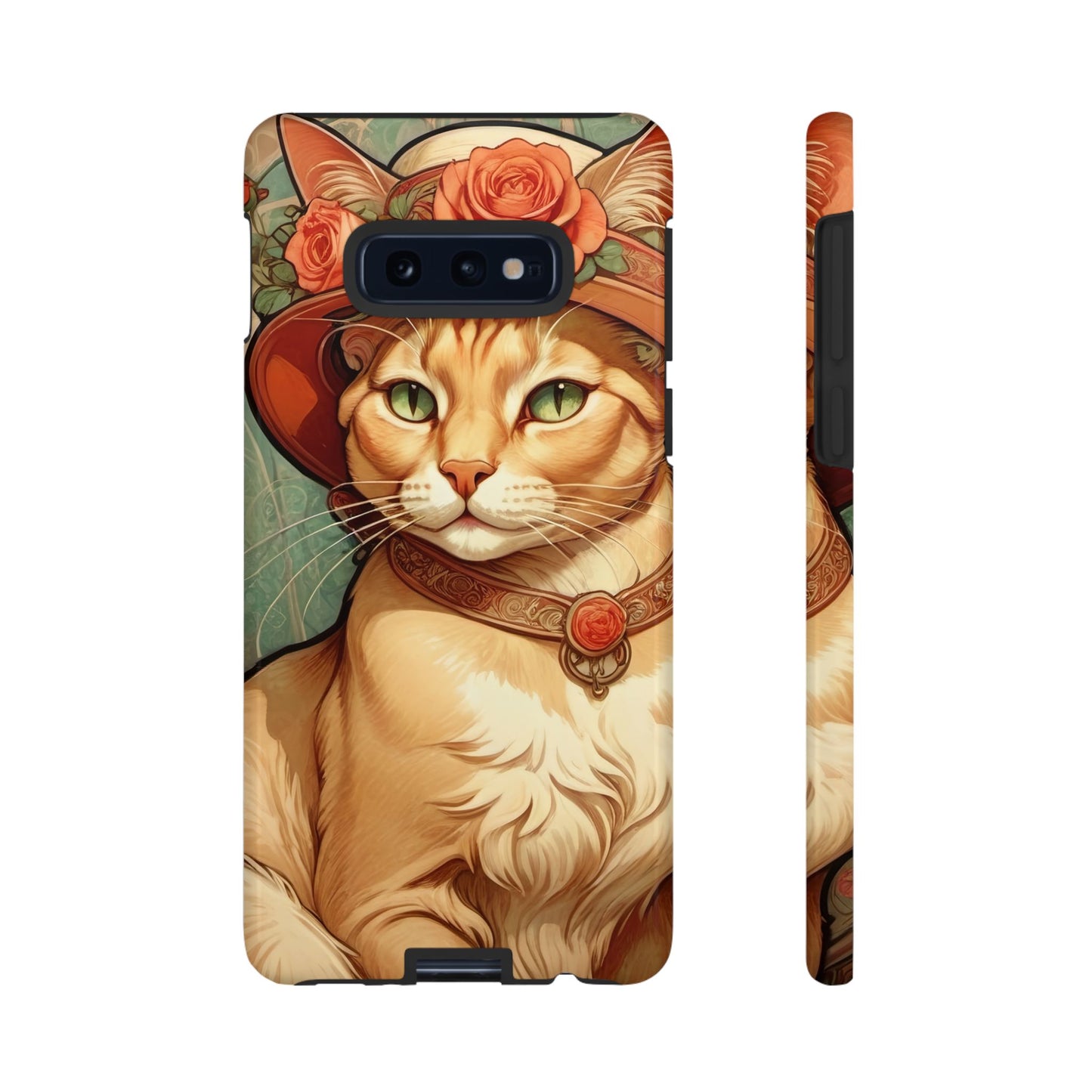 Alphonse Mucha Tough Phone Cases (A lady cat)