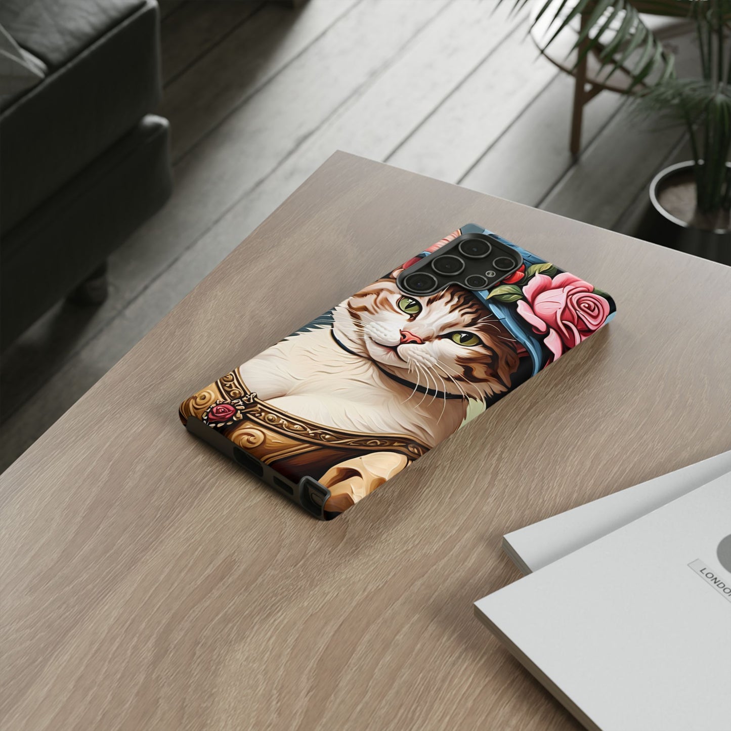 Oil Painting Cat Tough Phone Cases (A Lady 2)