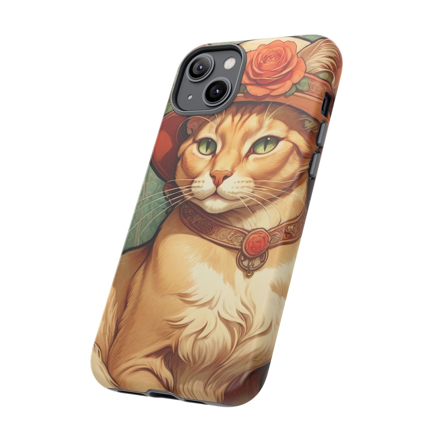 Alphonse Mucha Tough Phone Cases (A lady cat)