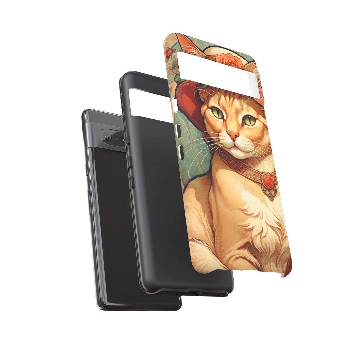 Alphonse Mucha Tough Phone Cases (A lady cat)