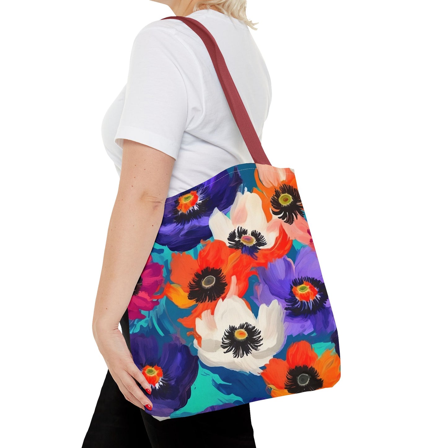 Fauvism inspired Colorful Anemones Tote Bag