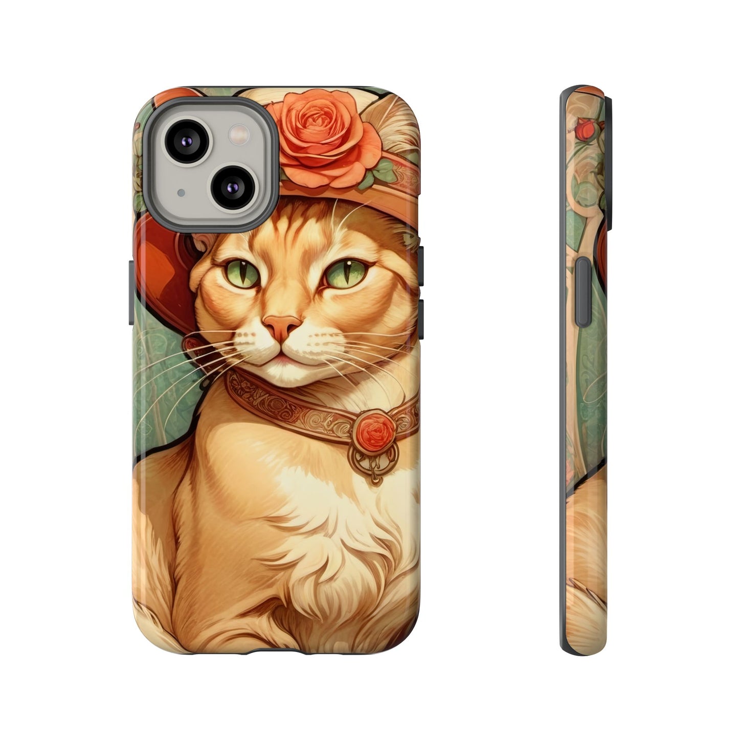 Alphonse Mucha Tough Phone Cases (A lady cat)
