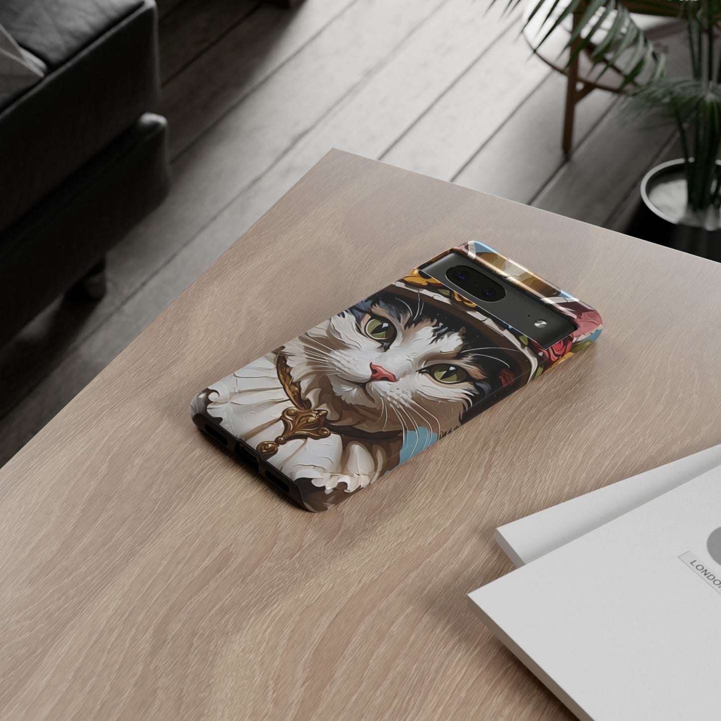 Oil Painting Cat Tough Phone Cases (A Lady)