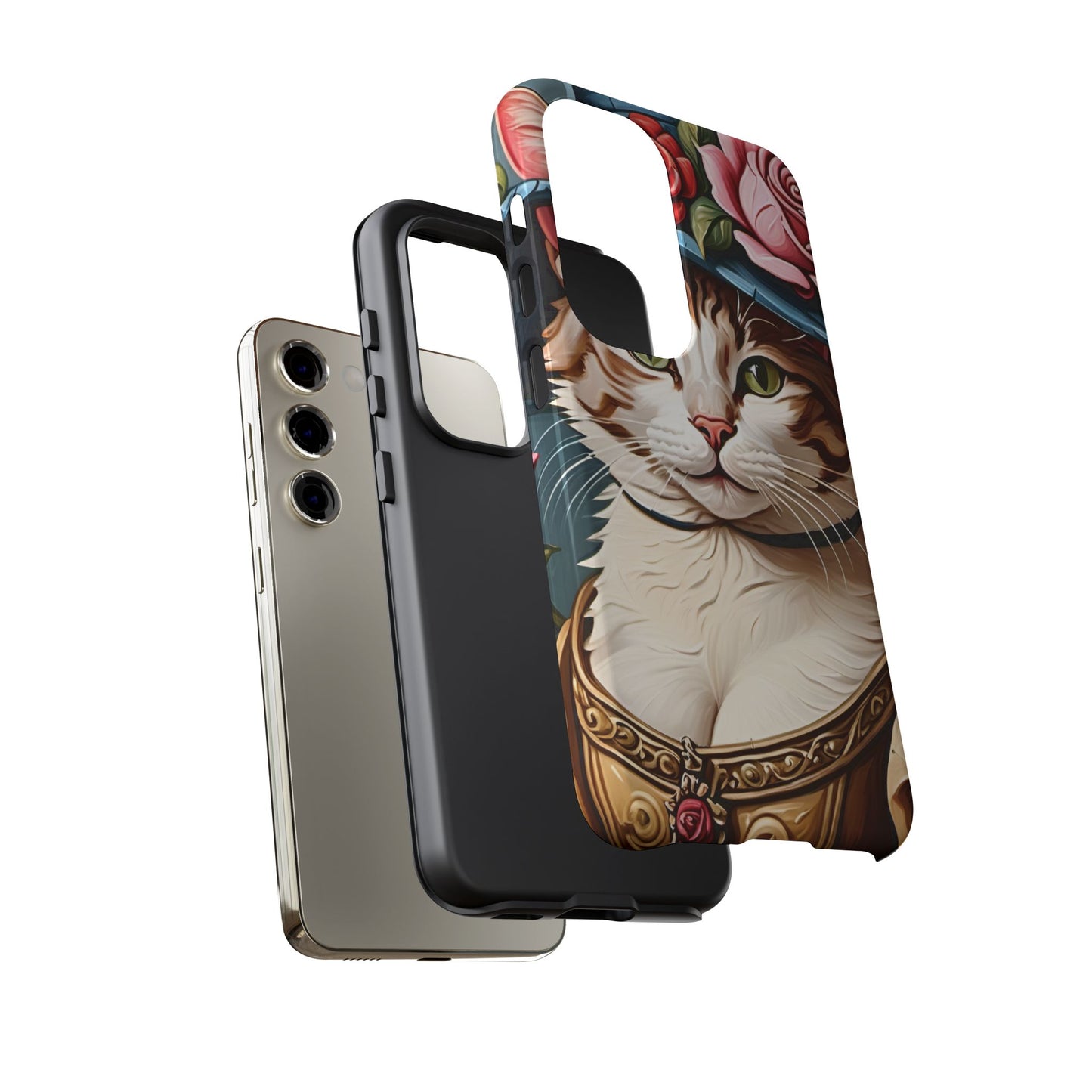 Oil Painting Cat Tough Phone Cases (A Lady 2)