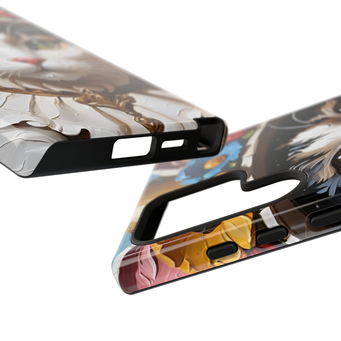 Oil Painting Cat Tough Phone Cases (A Lady)